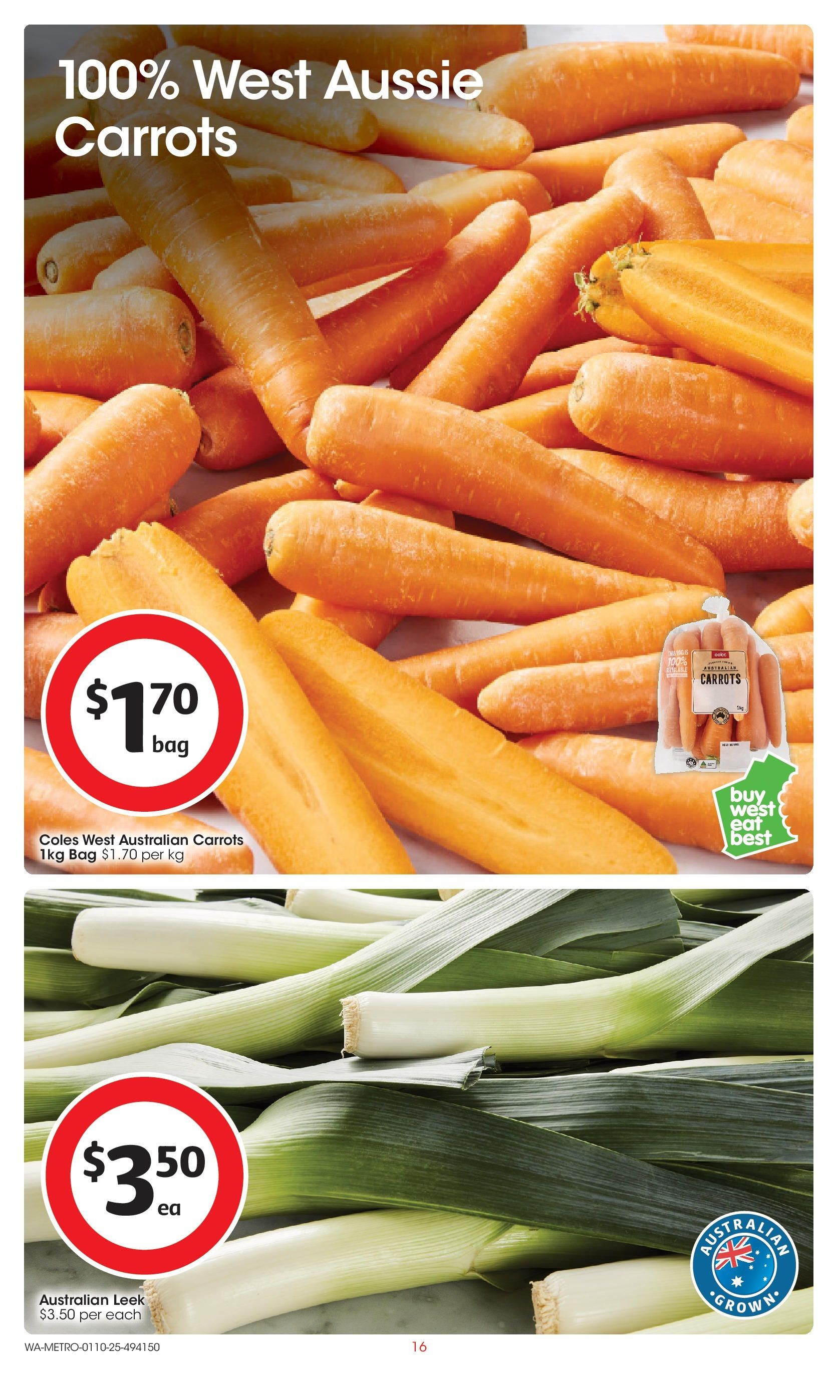 ﻿﻿Coles catalogue valid from 30/09/2025 > Online Australia | Page: 16 | Products: Carrots, Bag
