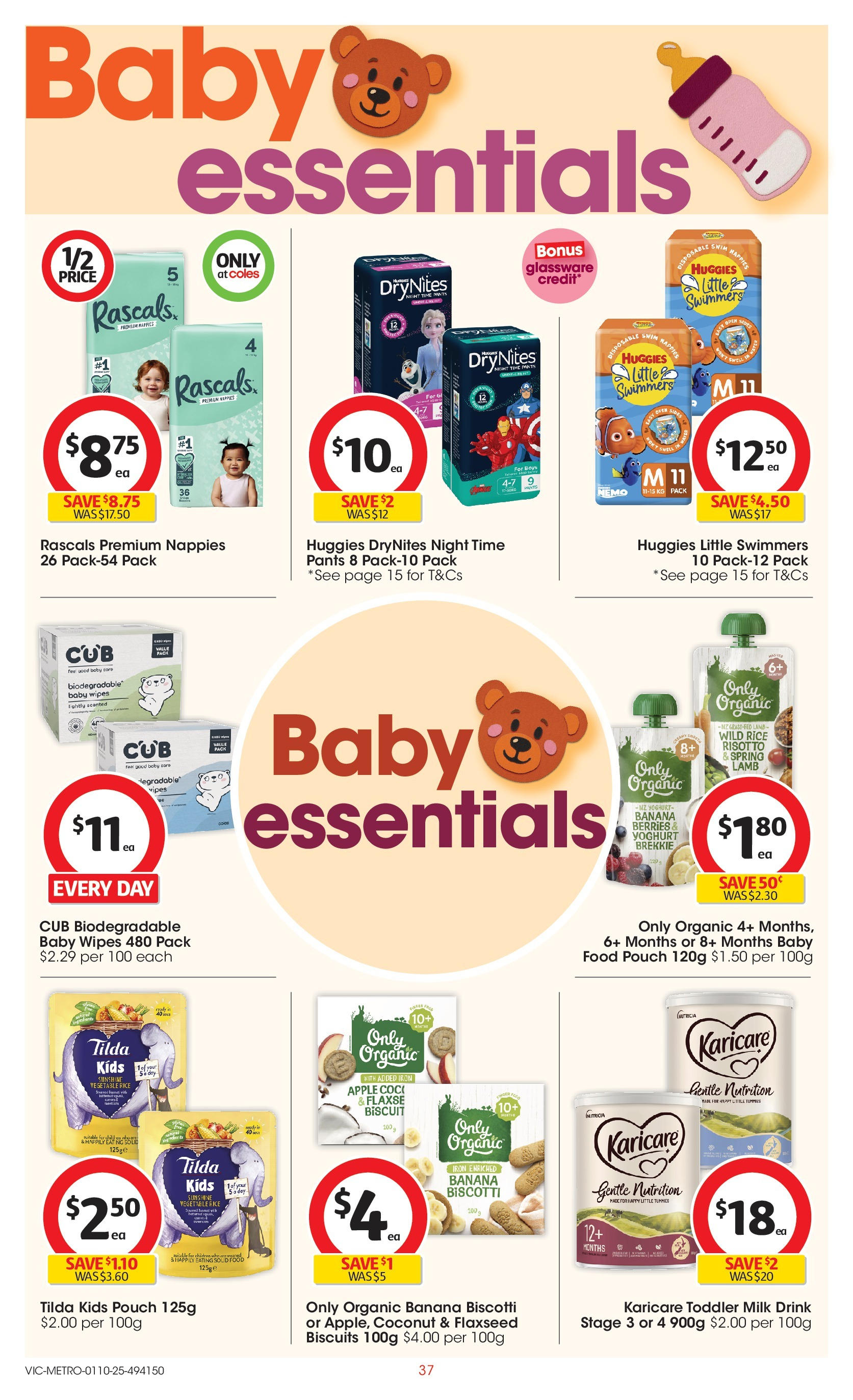 ﻿﻿Coles catalogue valid from 30/09/2025 > Online Australia | Page: 37 | Products: Yoghurt, Nappies, Pants, Iron