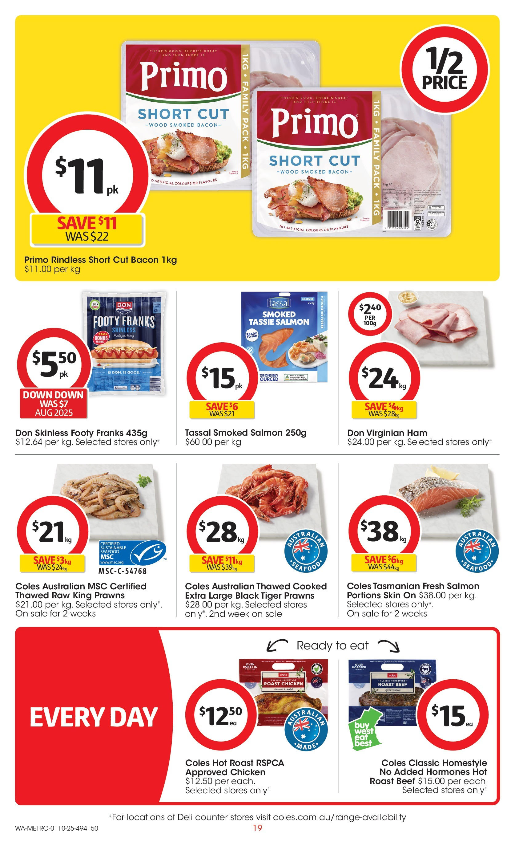 ﻿﻿Coles catalogue valid from 30/09/2025 > Online Australia | Page: 19 | Products: Chicken, Prawns, Wood, Sustainable