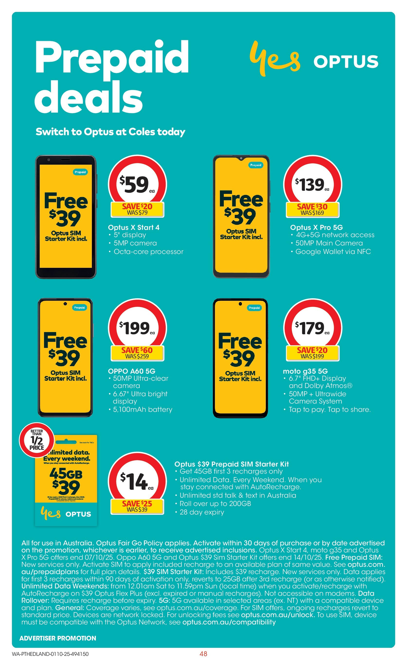 ﻿﻿Coles catalogue valid from 30/09/2025 > Online Australia | Page: 48 | Products: Battery, Date, Device, Camera