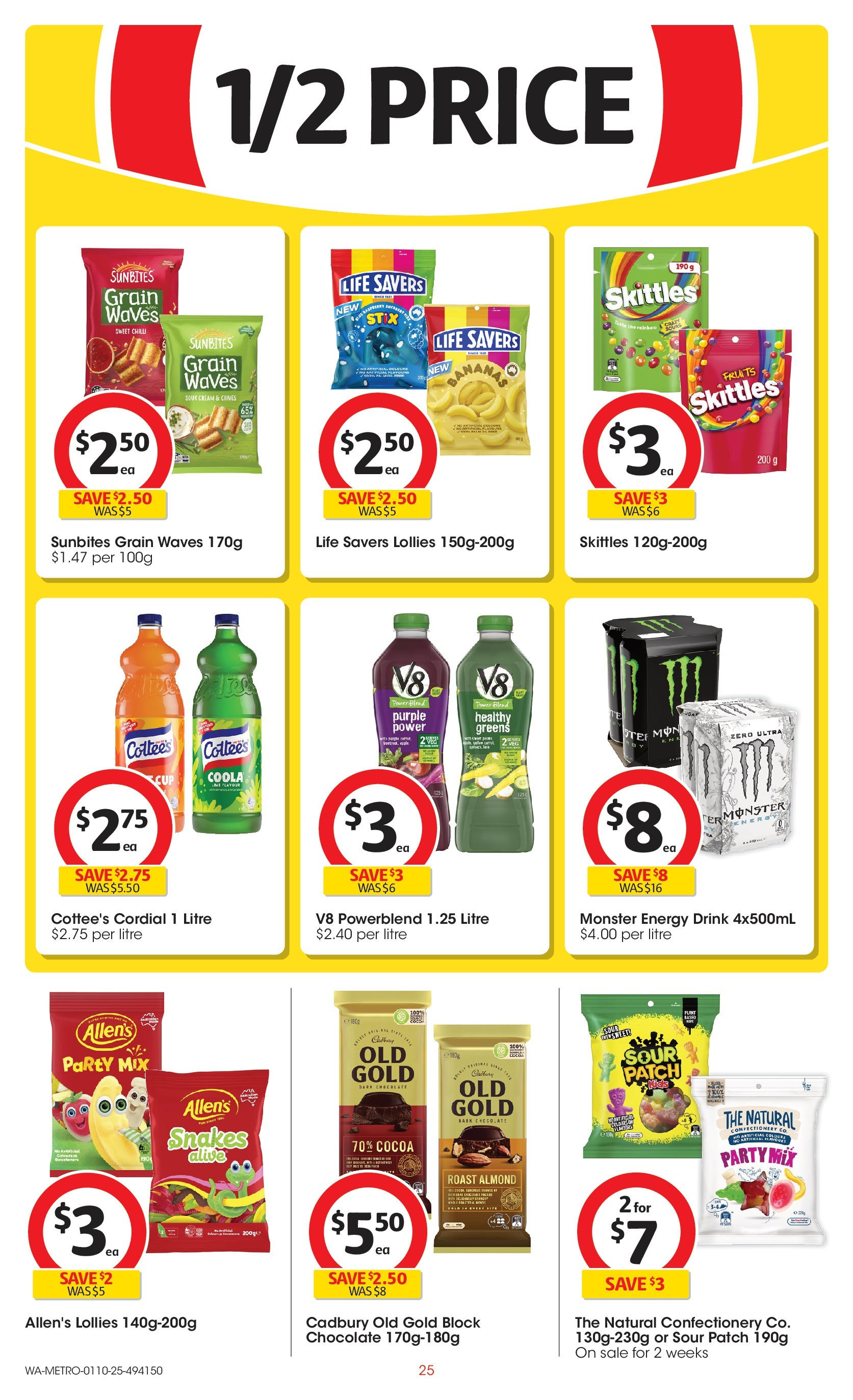 ﻿﻿Coles catalogue valid from 30/09/2025 > Online Australia | Page: 25 | Products: Cocoa, Energy drink, Chocolate, Lime