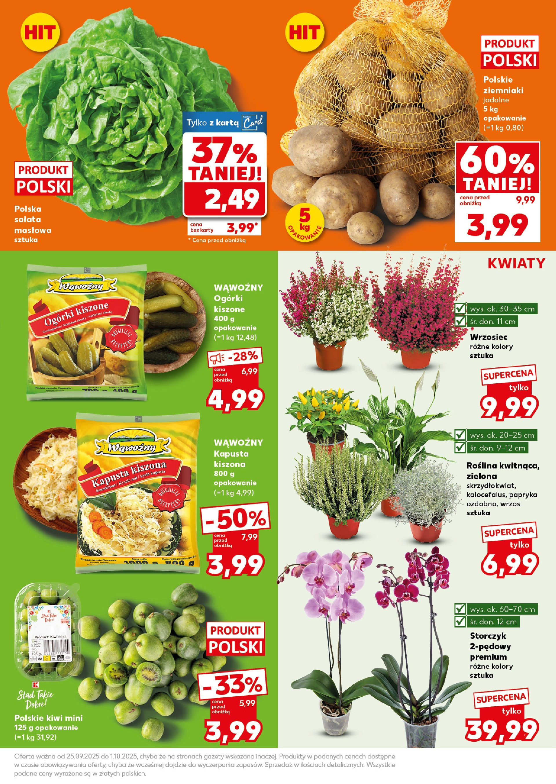 Kaufland gazetka - Super Sobota od 27.09.2025 - od jutra PDF | Strona: 9 | Produkty: Kapusta, Karta, Wrzos, Storczyk