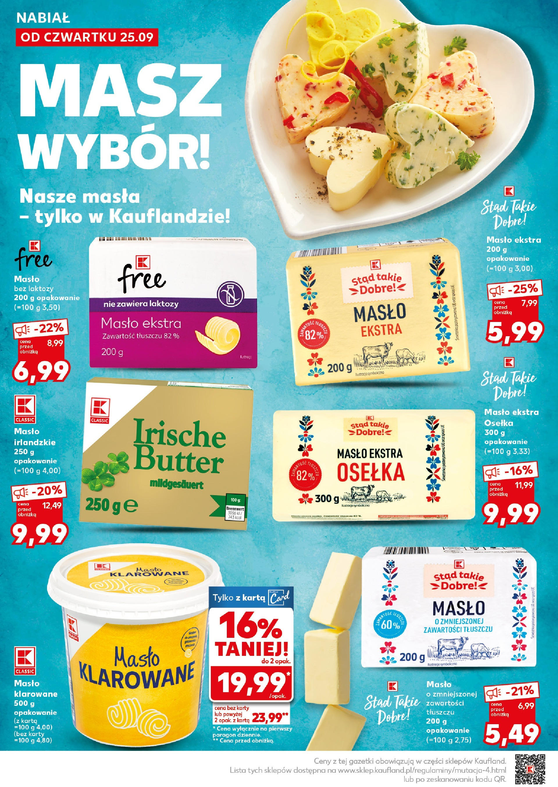 Kaufland gazetka - Super Sobota od 27.09.2025 - od jutra PDF | Strona: 14 | Produkty: Osełka, Masło klarowane, Bez laktozy, Masło