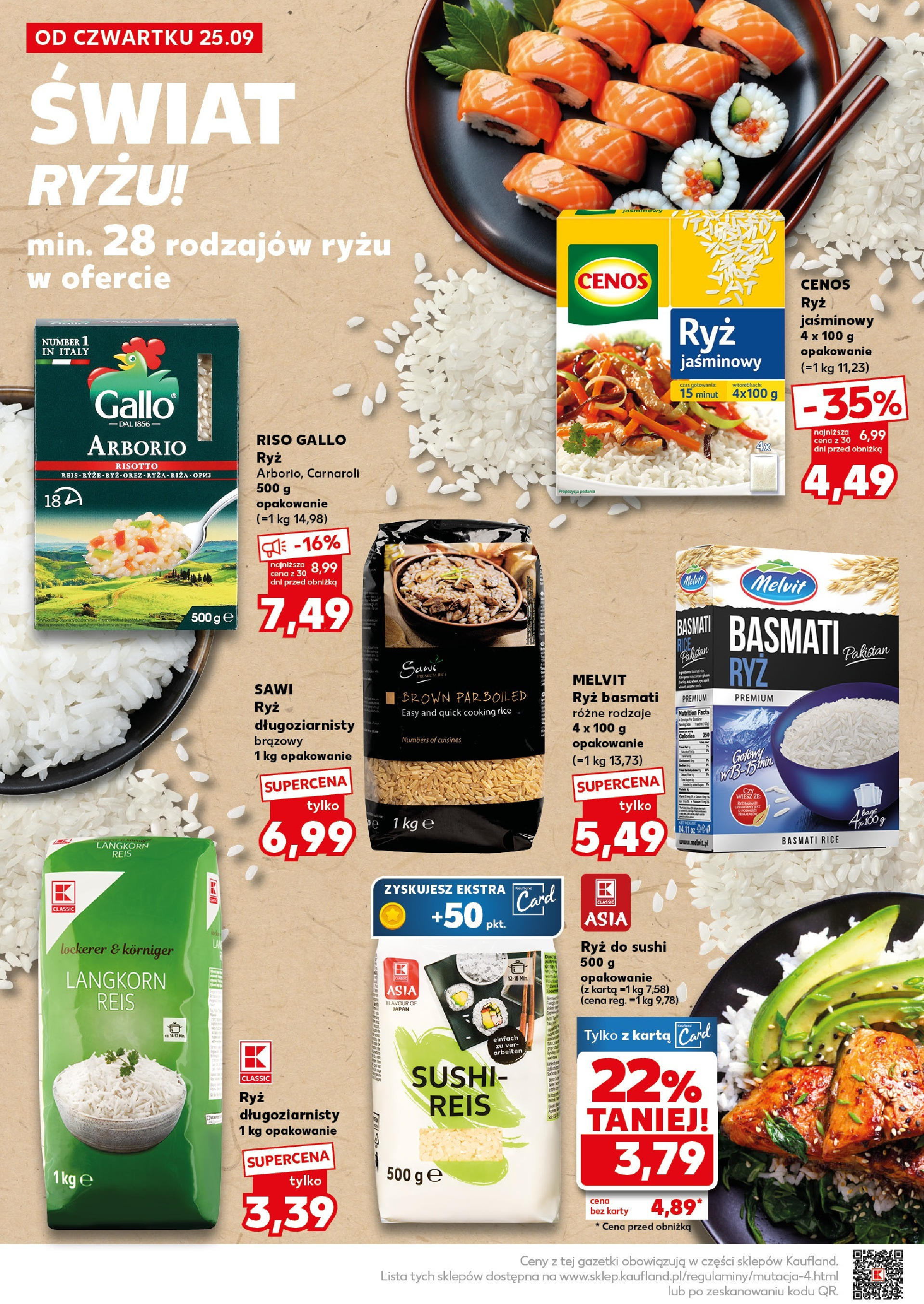 Kaufland gazetka - Super Sobota od 27.09.2025 - od jutra PDF | Strona: 16 | Produkty: Karta, Sushi, Ryż, Ryż basmati