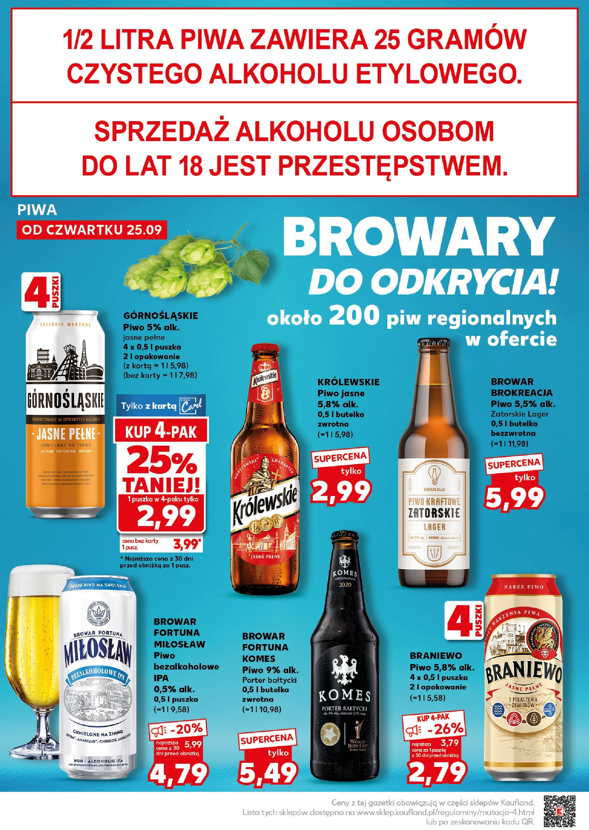Kaufland gazetka - Super Sobota od 27.09.2025 - od jutra PDF | Strona: 18 | Produkty: Karta, Piwo