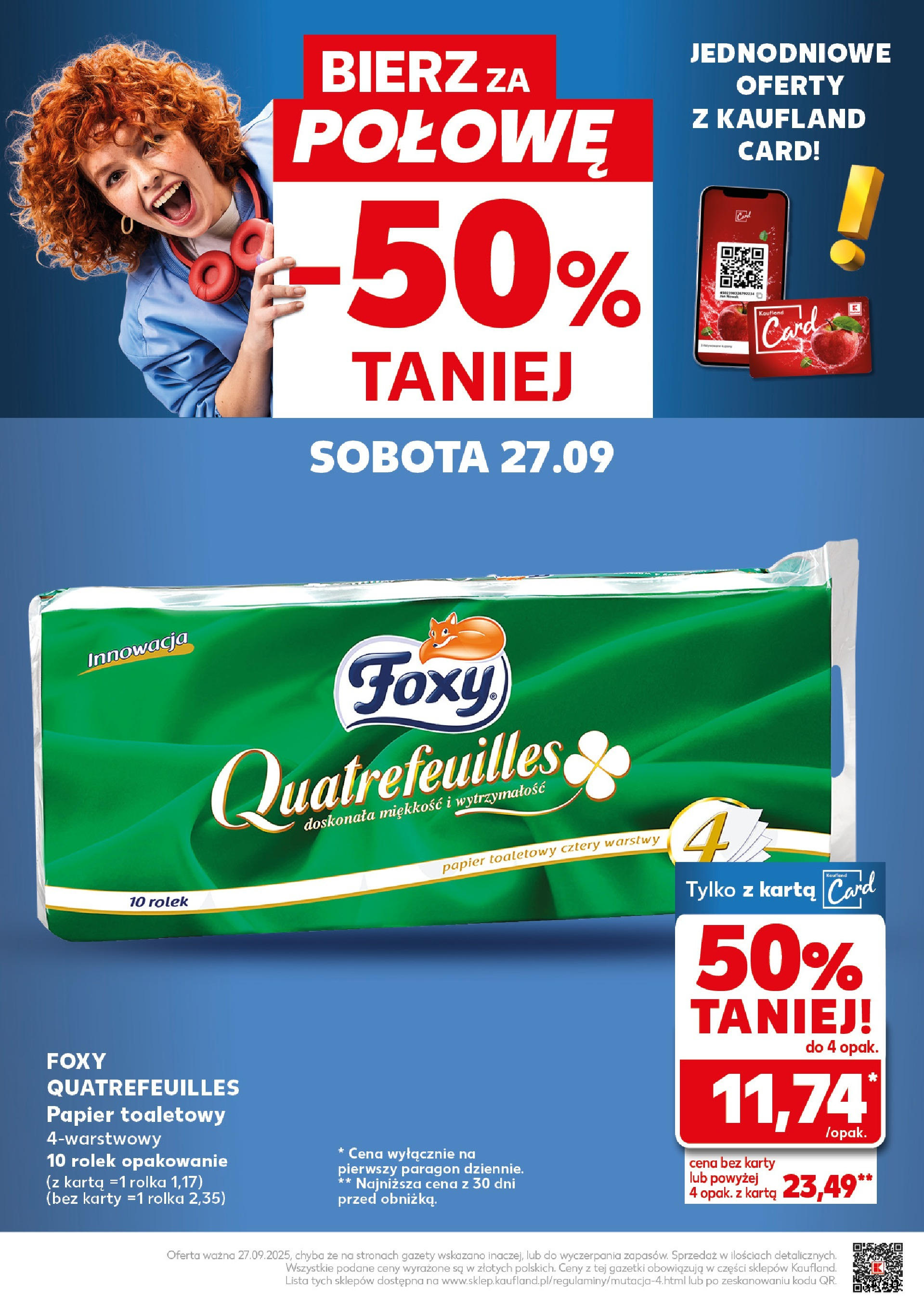 Kaufland gazetka - Super Sobota od 27.09.2025 - od jutra PDF | Strona: 22 | Produkty: Karta, Papier toaletowy