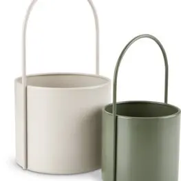 JYSK Ghivece KAIE Ø19/14 2buc/set gri/verde