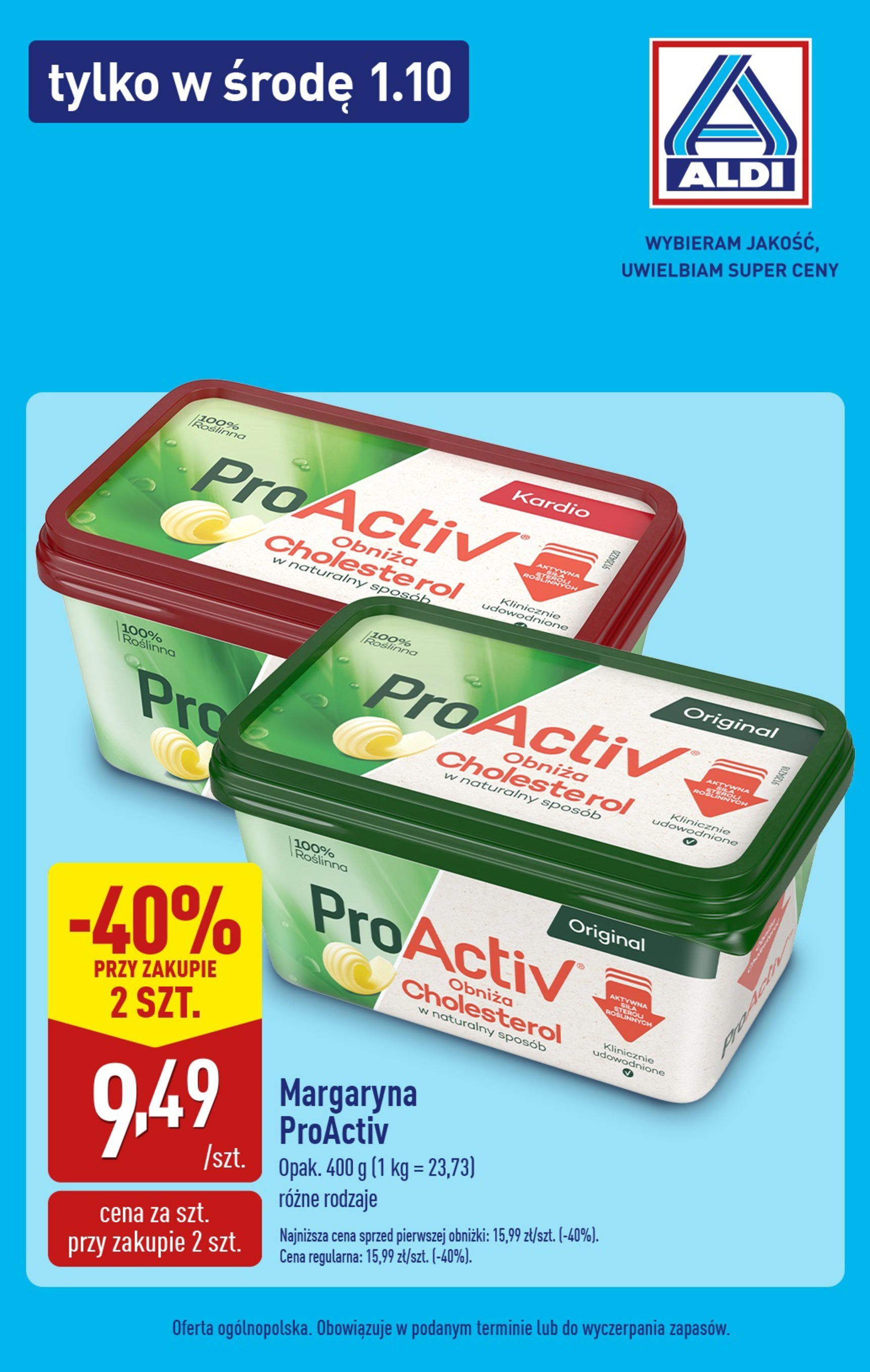 Aldi Gazetka - Tylko w środę od 01.10.2025 - Ulotka PDF, promocje | Strona: 2 | Produkty: Margaryna