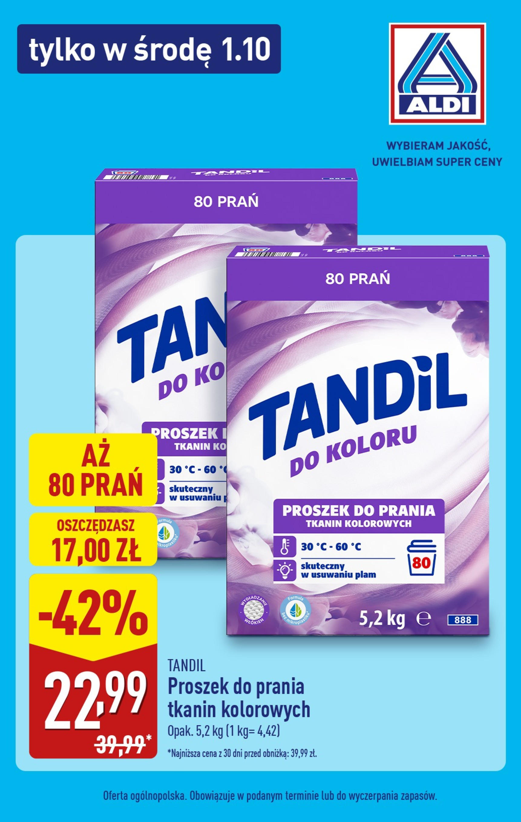 Aldi Gazetka - Tylko w środę od 01.10.2025 - Ulotka PDF, promocje | Strona: 3 | Produkty: Proszek do prania