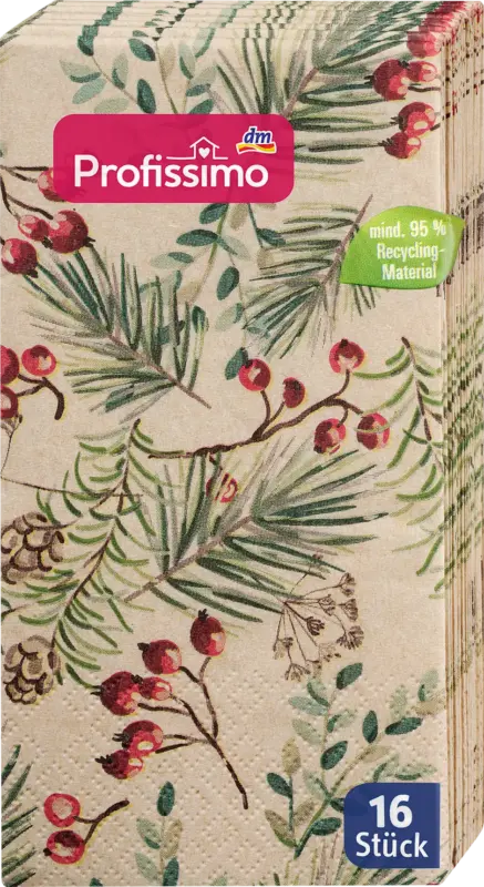 Profissimo Servietten "Flora Winter" 33x33cm