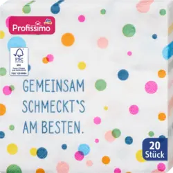 Profissimo Serviette "Gemeinsam schmeckt's am Besten" 33x33cm
