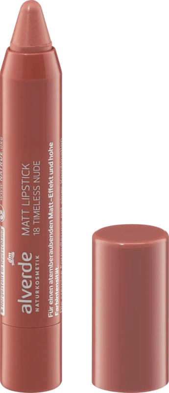 alverde NATURKOSMETIK Lippenstift Matt 18 Timeless Nude