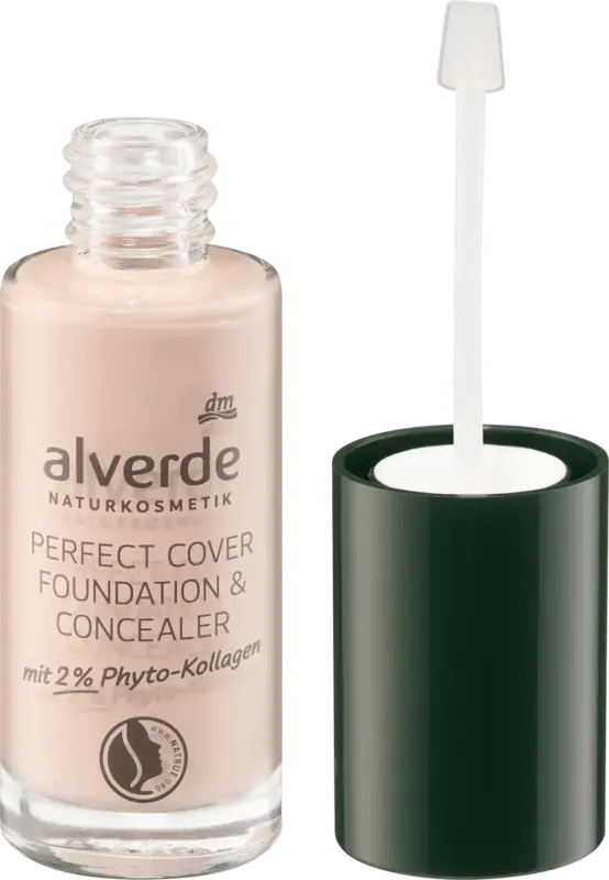 alverde NATURKOSMETIK Foundation & Concealer mit 2% Phyto-Kollagen 05 Porcelain