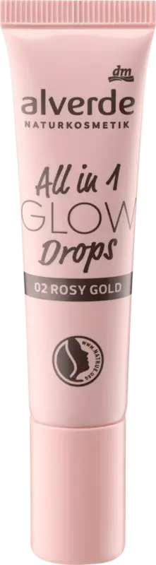 alverde NATURKOSMETIK Highlighter All in 1 Glow Drops 02 Rosy Gold