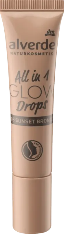 alverde NATURKOSMETIK Highlighter All in 1 Glow Drops 03 Sunset Bronze