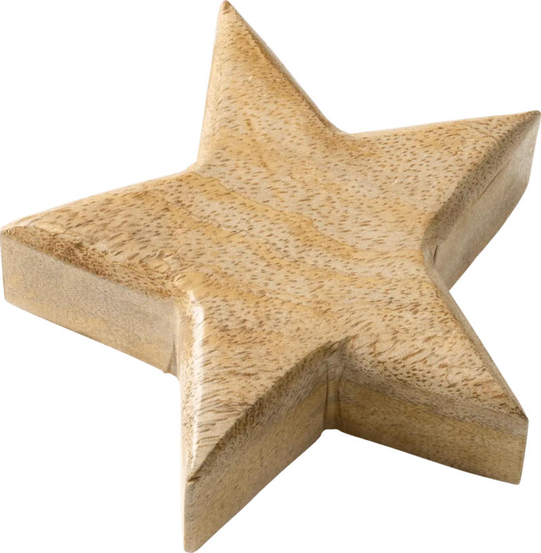 Dekorieren & Einrichten Holzstern, braun (10 cm)