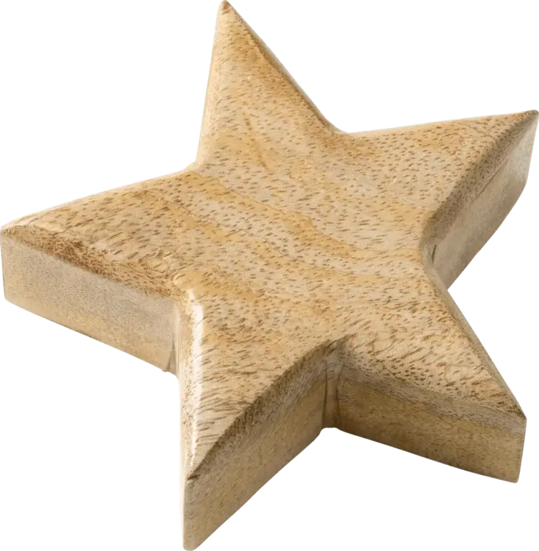 Dekorieren & Einrichten Holzstern, braun (10 cm)