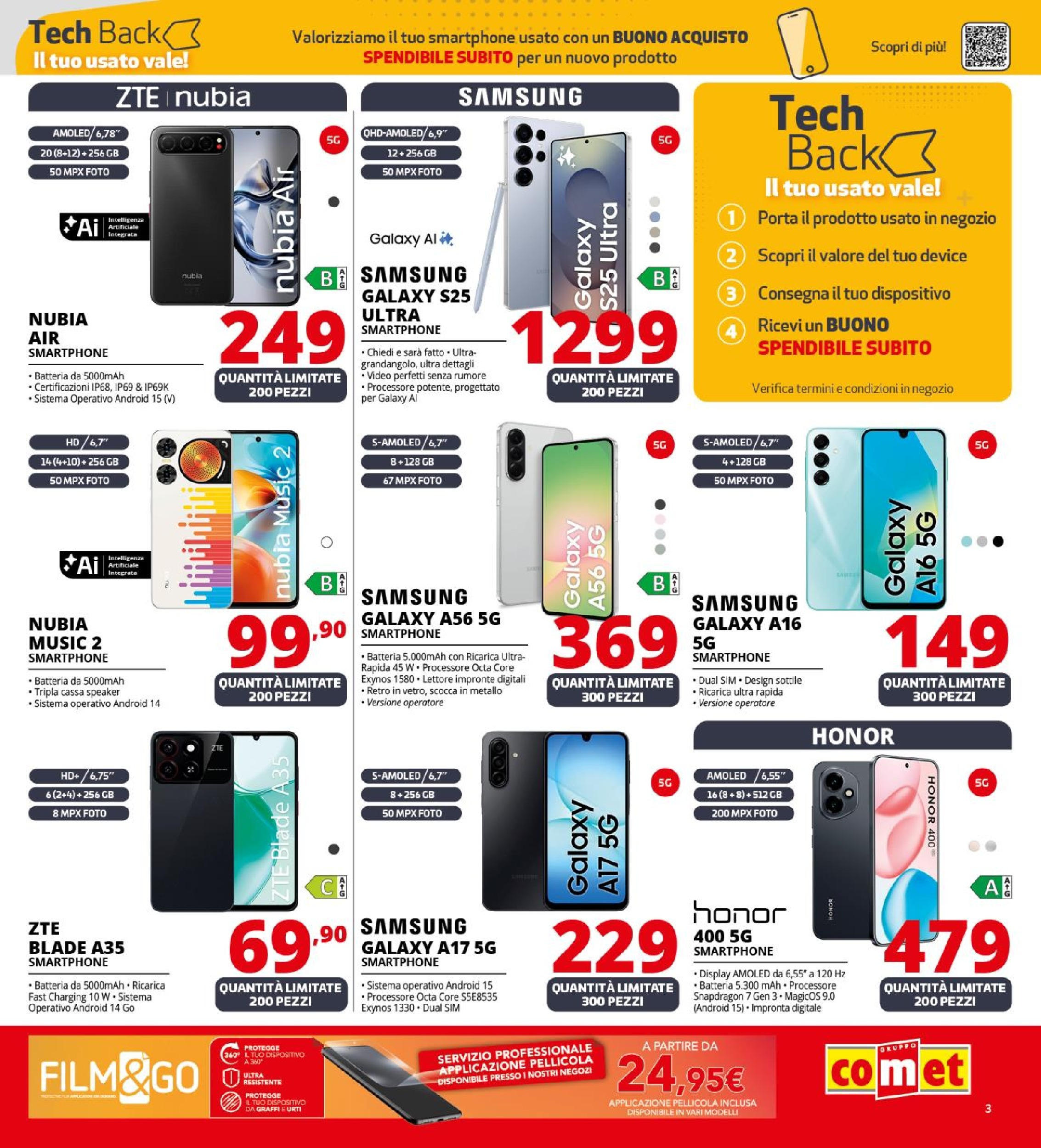 Nuovo Volantino Comet	 dal 26/09/2025 > offerte anteprima 🛍️ | Pagina: 3 | Prodotti: Speaker, Pellicola, Batteria, Samsung
