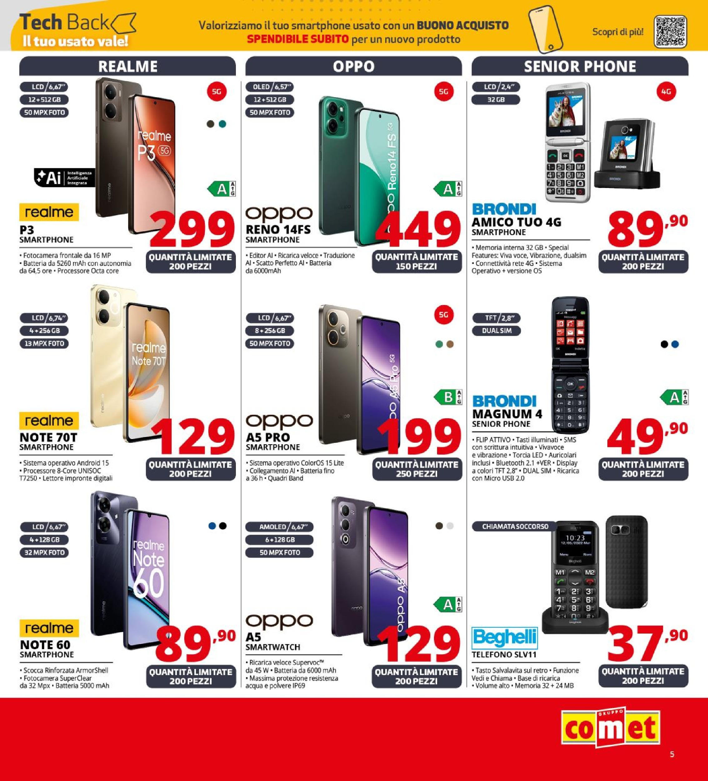 Nuovo Volantino Comet	 dal 26/09/2025 > offerte anteprima 🛍️ | Pagina: 5 | Prodotti: Acqua, Telefono, Smartphone, Batteria
