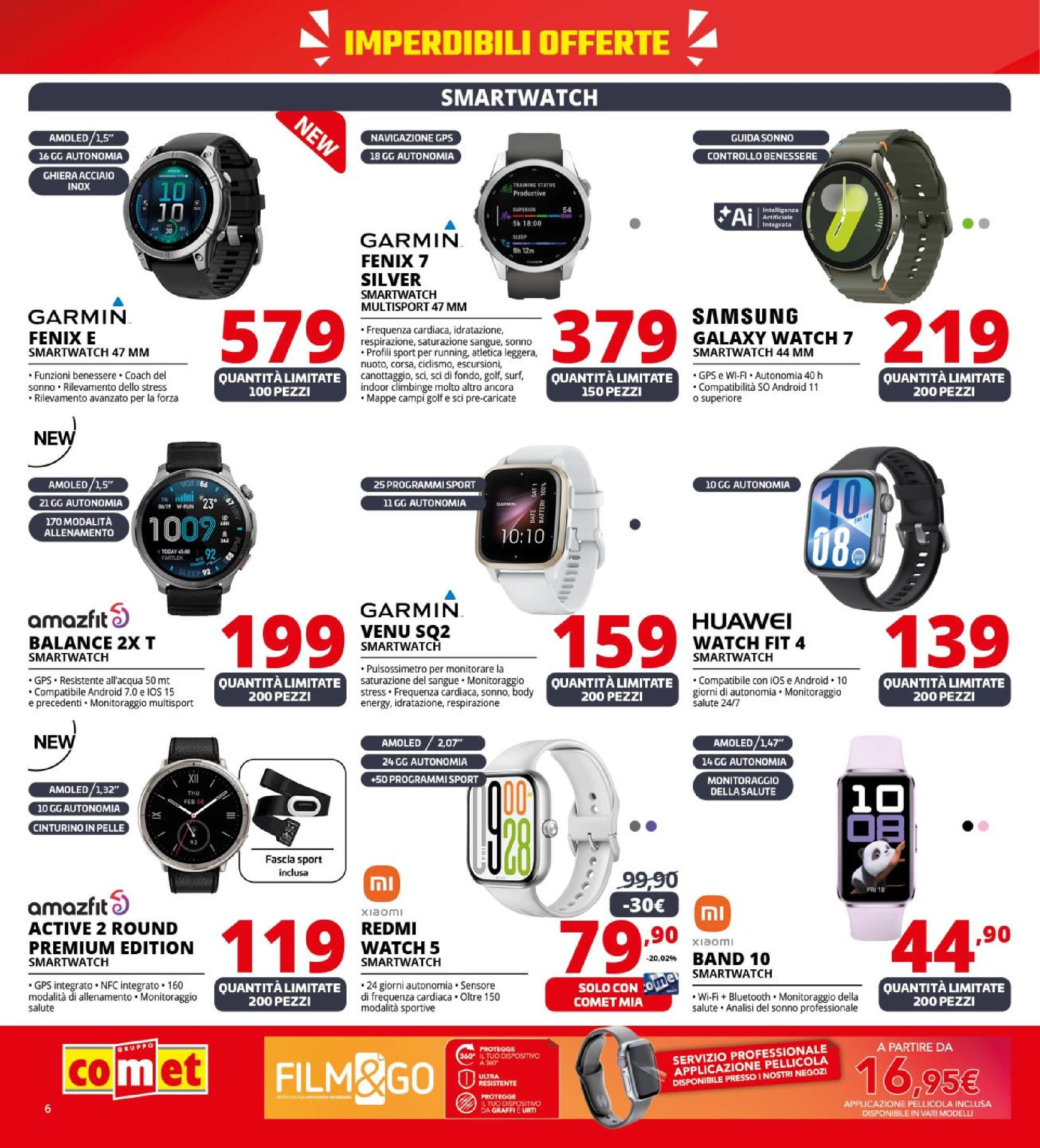 Nuovo Volantino Comet	 dal 26/09/2025 > offerte anteprima 🛍️ | Pagina: 6 | Prodotti: Huawei, Monitorare, Pellicola, Smartwatch