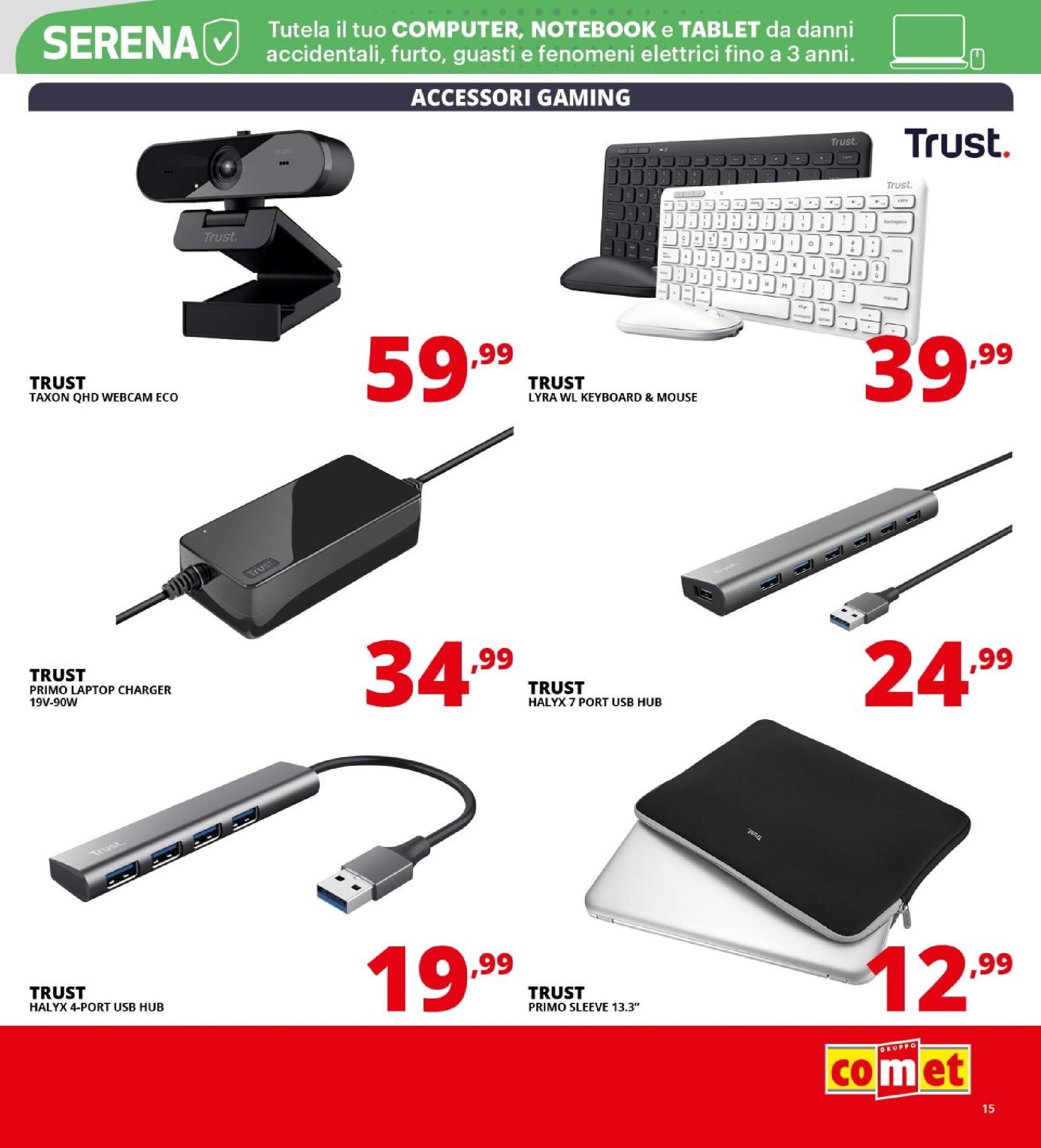 Nuovo Volantino Comet	 dal 26/09/2025 > offerte anteprima 🛍️ | Pagina: 15 | Prodotti: Notebook, Laptop, Mouse, USB