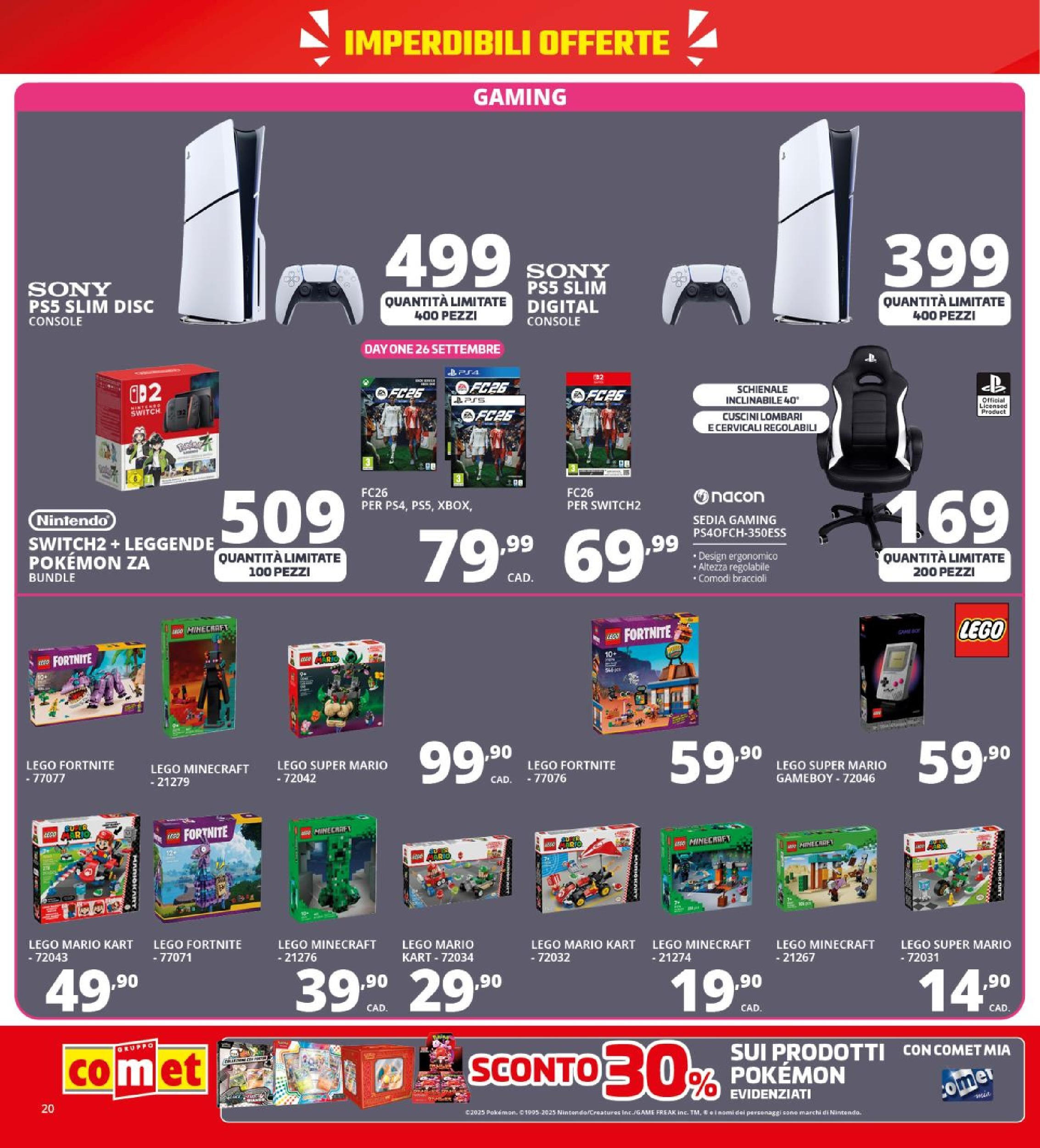 Nuovo Volantino Comet	 dal 26/09/2025 > offerte anteprima 🛍️ | Pagina: 20 | Prodotti: Braccioli, Sedia