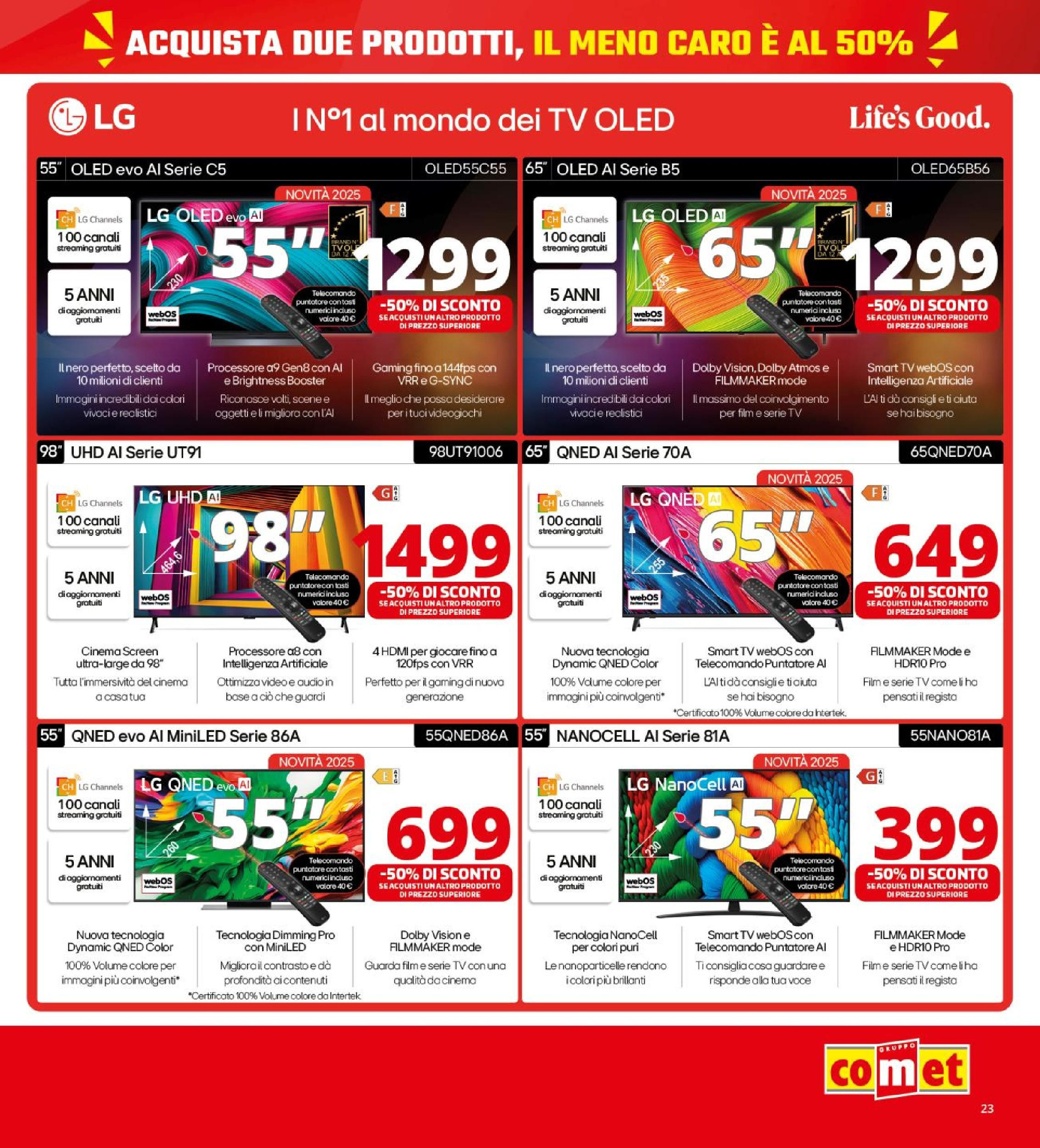 Nuovo Volantino Comet	 dal 26/09/2025 > offerte anteprima 🛍️ | Pagina: 23 | Prodotti: Telecomando, smart TV, TV, Audio