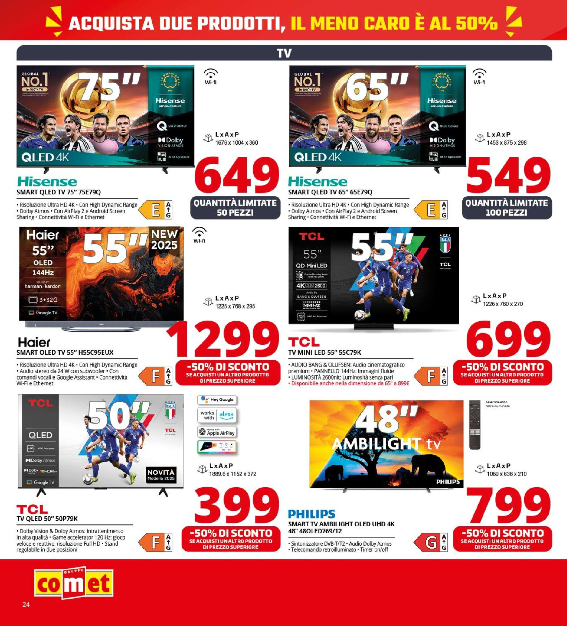 Nuovo Volantino Comet	 dal 26/09/2025 > offerte anteprima 🛍️ | Pagina: 24 | Prodotti: Telecomando, smart TV, TV, Gioco