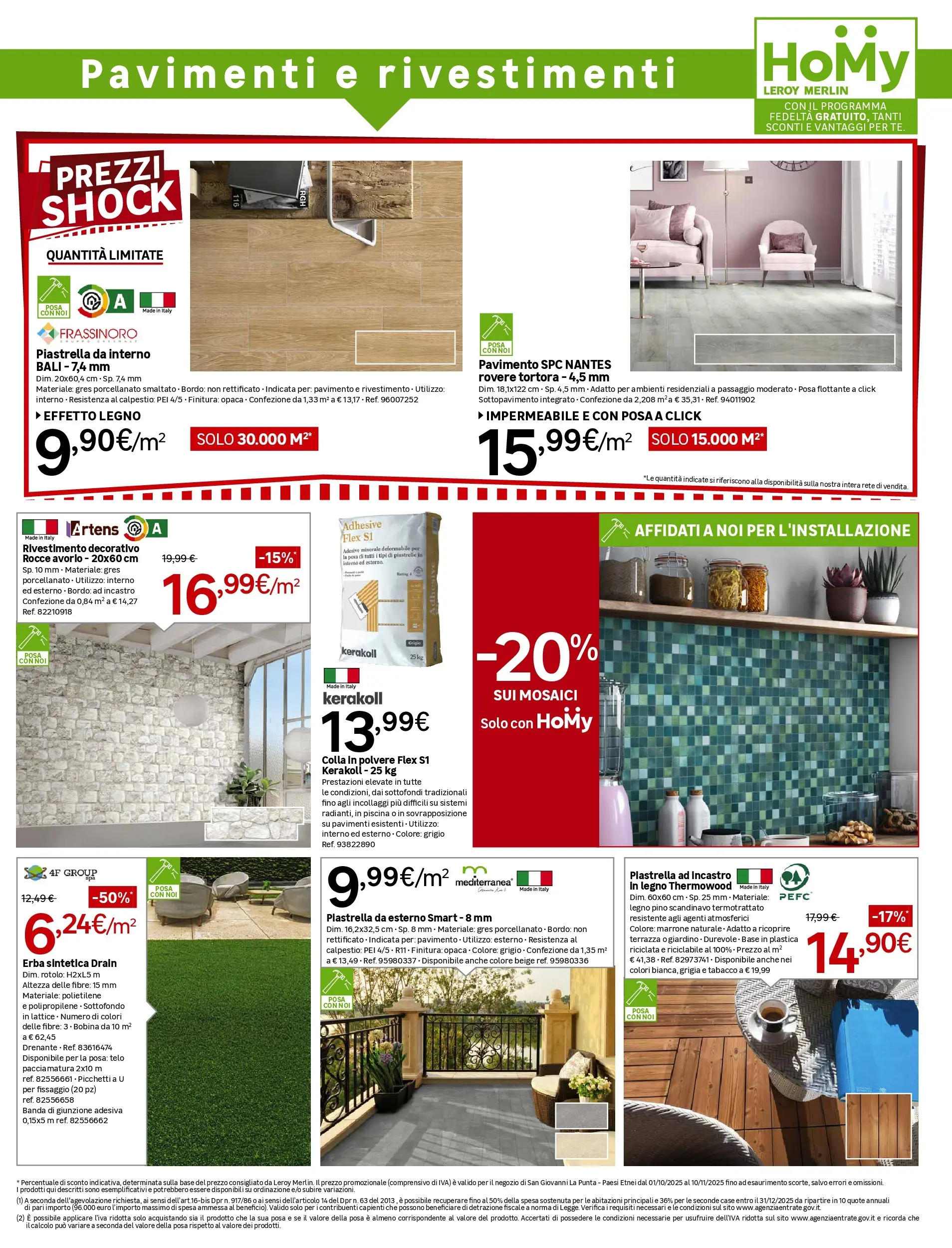 Nuovo Leroy Merlin - Nuova apertura Leroy Merlin a Catania! dal 01/10/2025 > offerte anteprima 🛍️ | Pagina: 13 | Prodotti: Pavimento, Piscina, Piastrelle, Colla