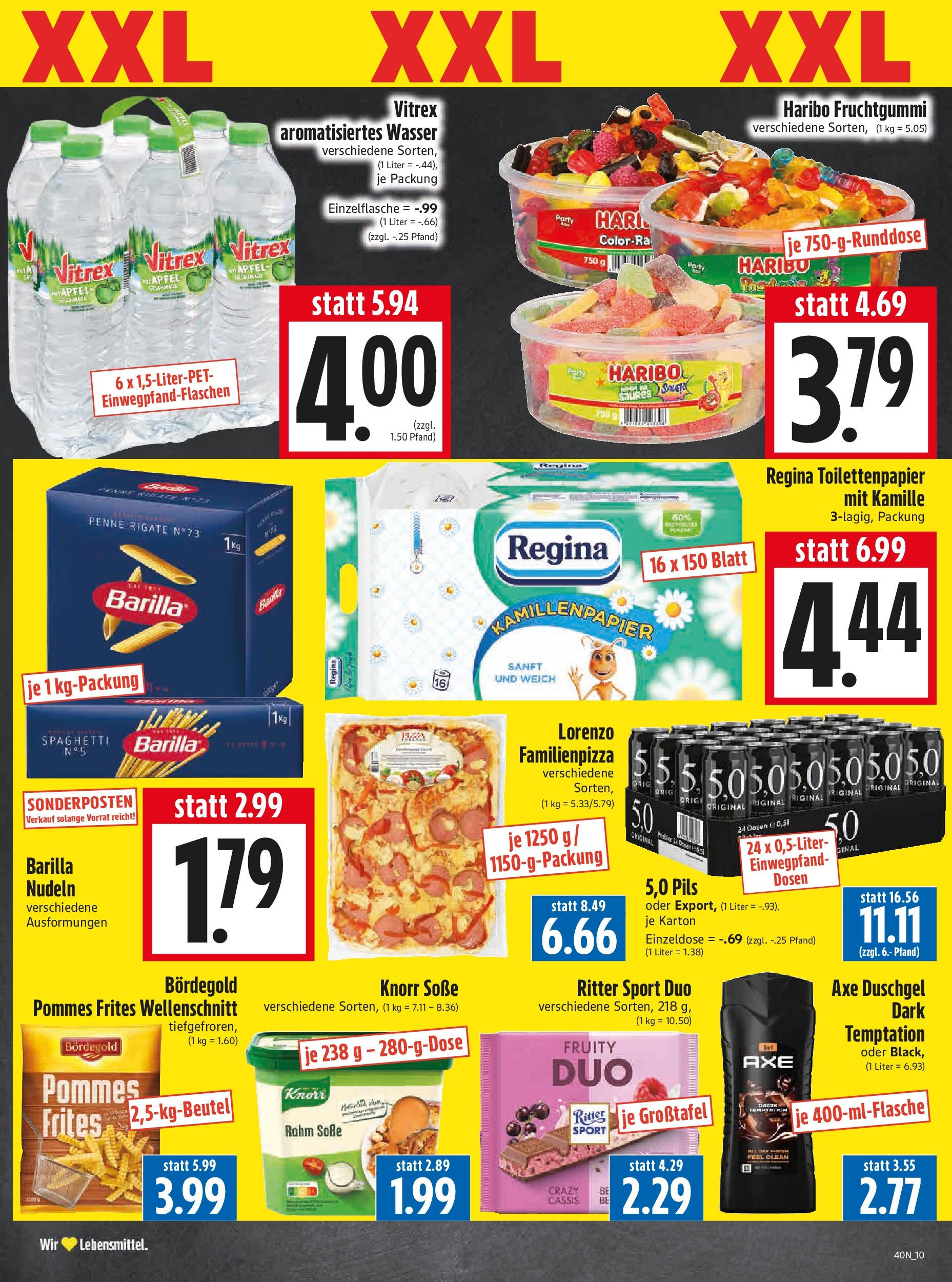 Entdecke - Edeka Hahner: Wochenangebote (ab 28.09.2025) zum Blättern | Seite: 12 | Produkte: Haribo, Pommes frites, Wasser, Toilettenpapier