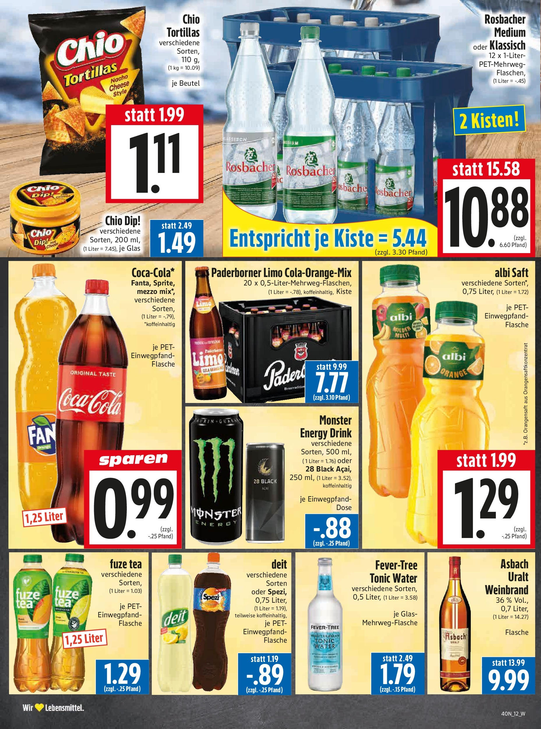 Entdecke - Edeka Hahner: Wochenangebote (ab 28.09.2025) zum Blättern | Seite: 14 | Produkte: Mezzo mix, Cola, Orangensaft, Monster