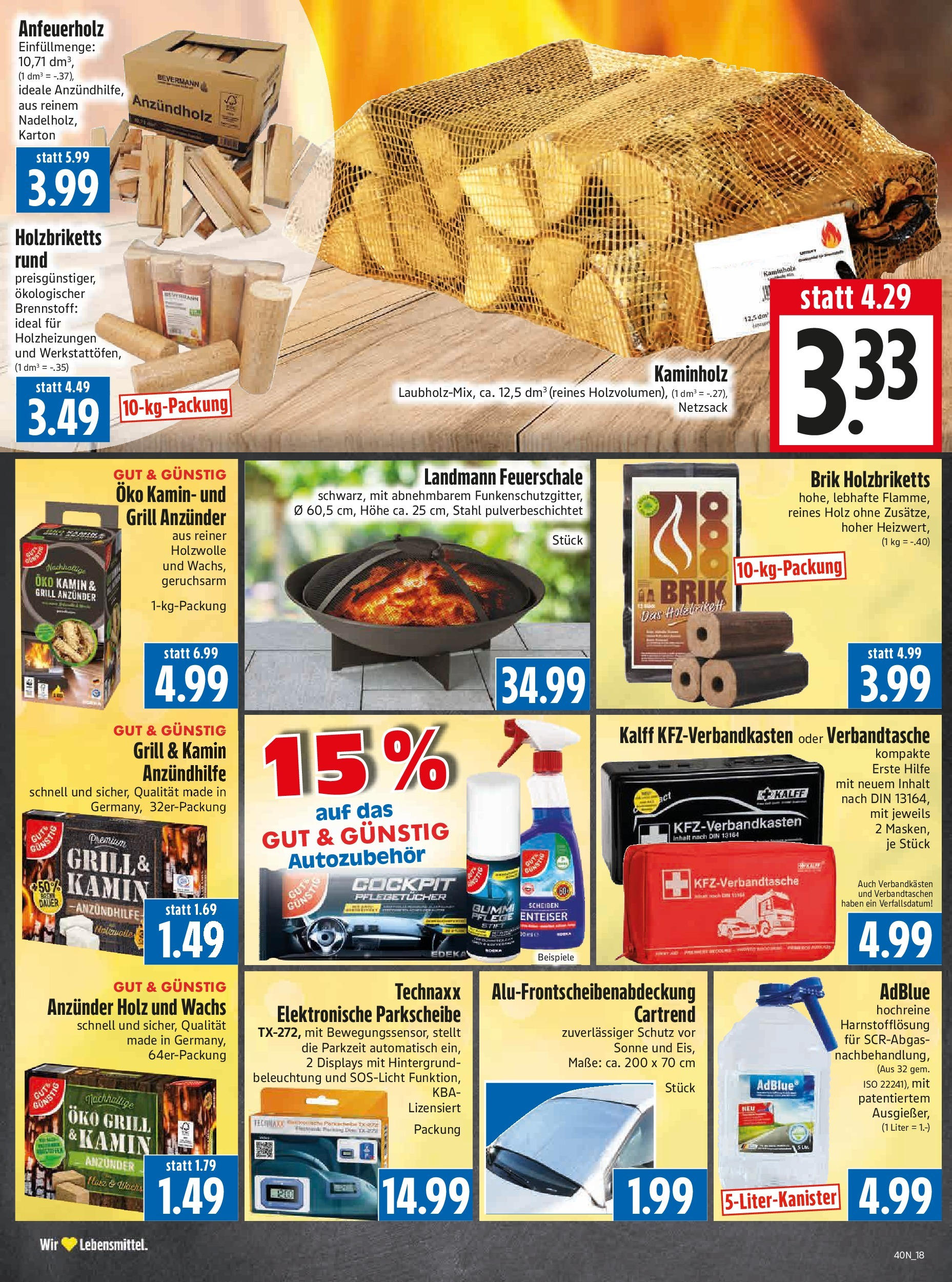 Entdecke - Edeka Hahner: Wochenangebote (ab 28.09.2025) zum Blättern | Seite: 20 | Produkte: Grill, Kamin