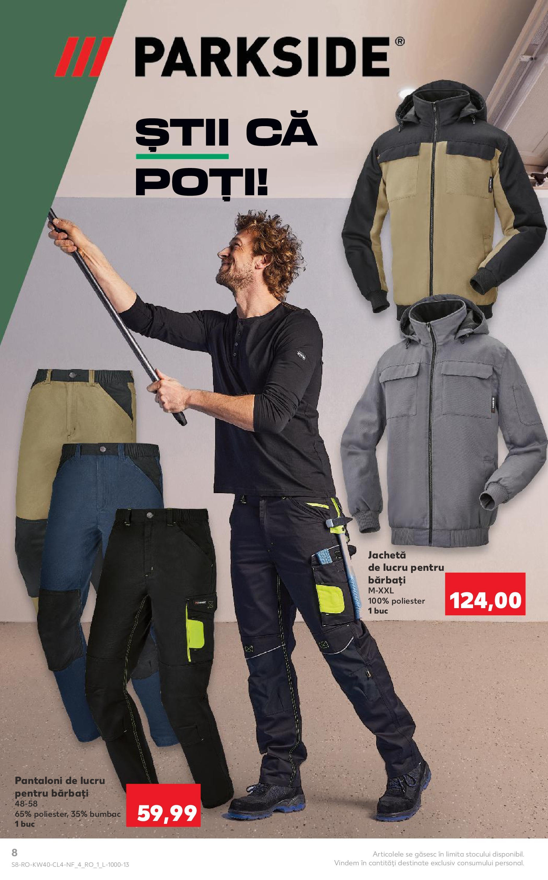 Catalog Kaufland - București 01.10.2025 - Revista si Oferta | Pagină: 8 | Produse: Jachetă, Pantaloni