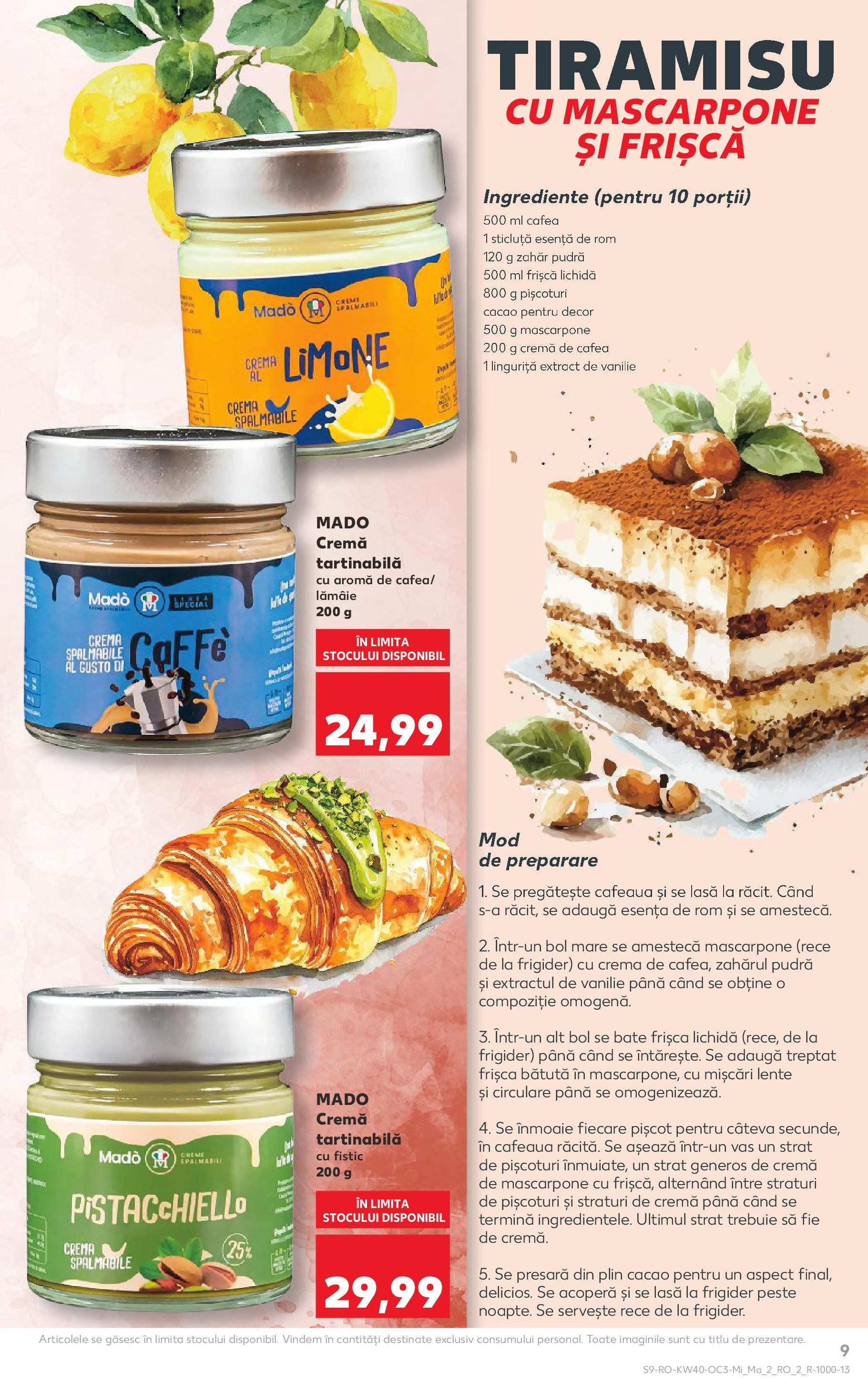 Catalog Kaufland - București 01.10.2025 - Revista si Oferta | Pagină: 9 | Produse: Pudră, Tiramisu, Pește, Mascarpone