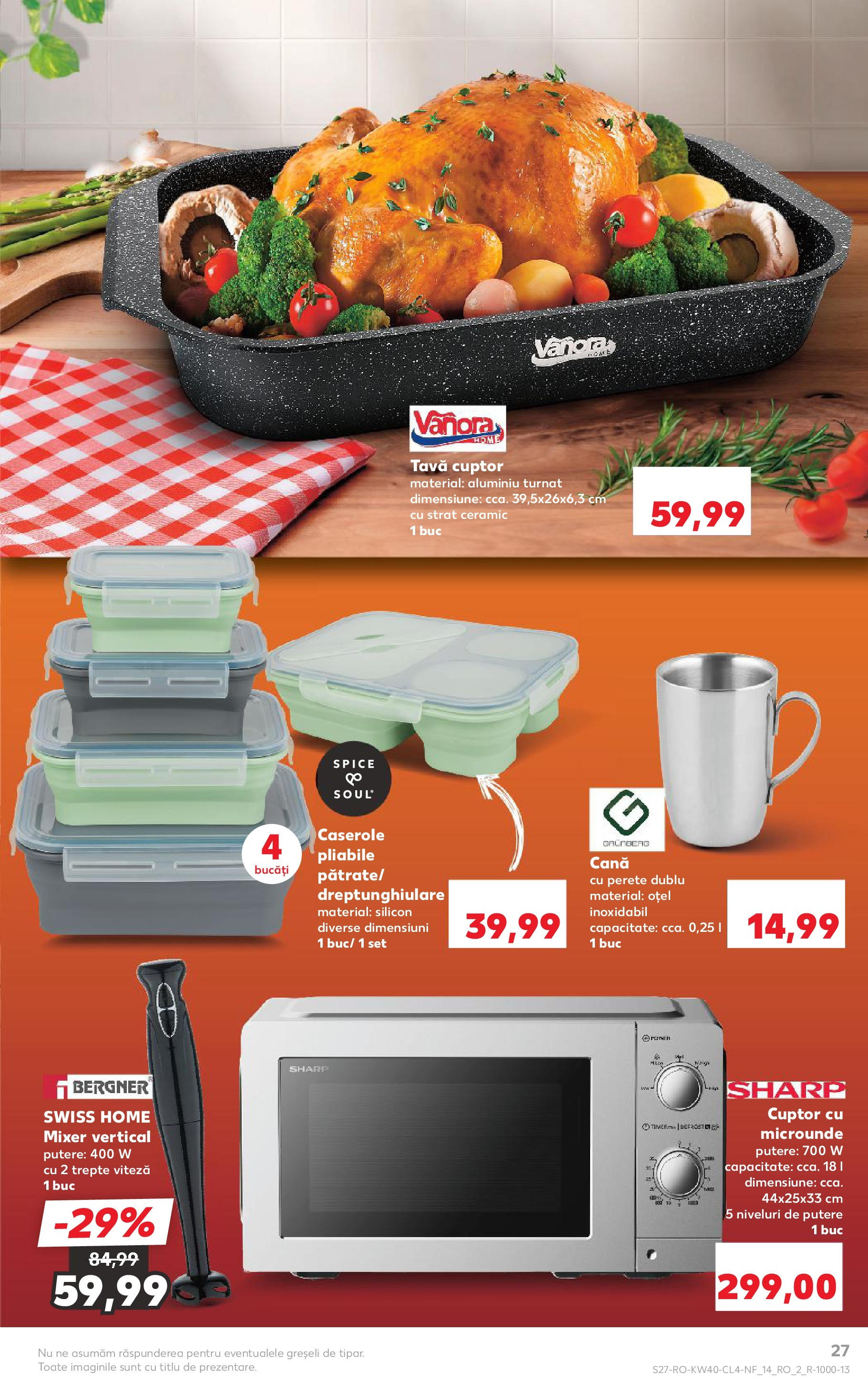 Catalog Kaufland - București 01.10.2025 - Revista si Oferta | Pagină: 27 | Produse: Cuptor, Cuptor Cu Microunde, Caserole, Mixer