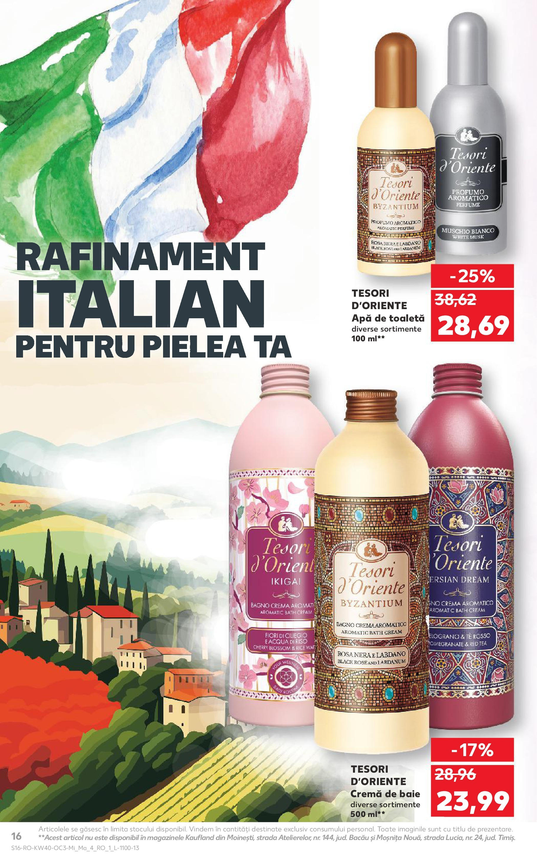 Catalog Kaufland - Tulcea 01.10.2025 - Revista si Oferta | Pagină: 16 | Produse: Toaletă, Apă de toaletă, Cremă, Apă