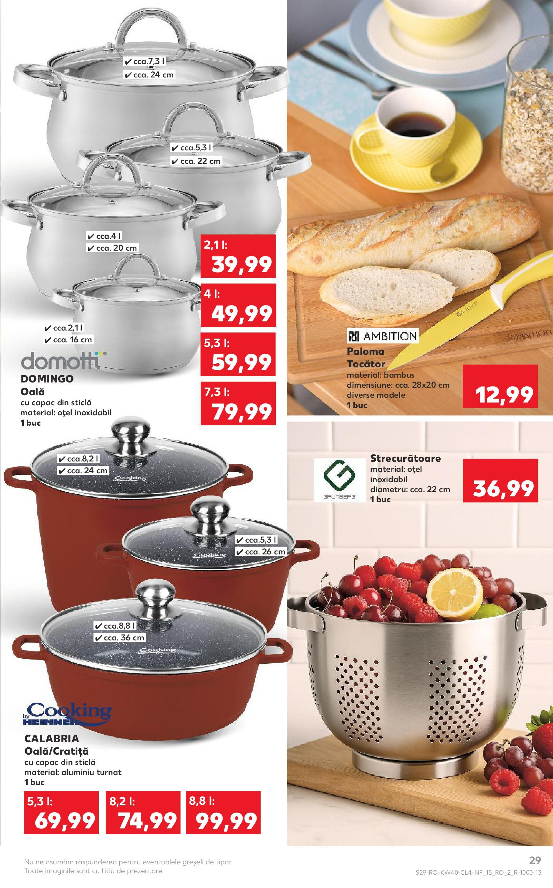 Catalog Kaufland - București 01.10.2025 - Revista si Oferta | Pagină: 29 | Produse: Oală, Tocător