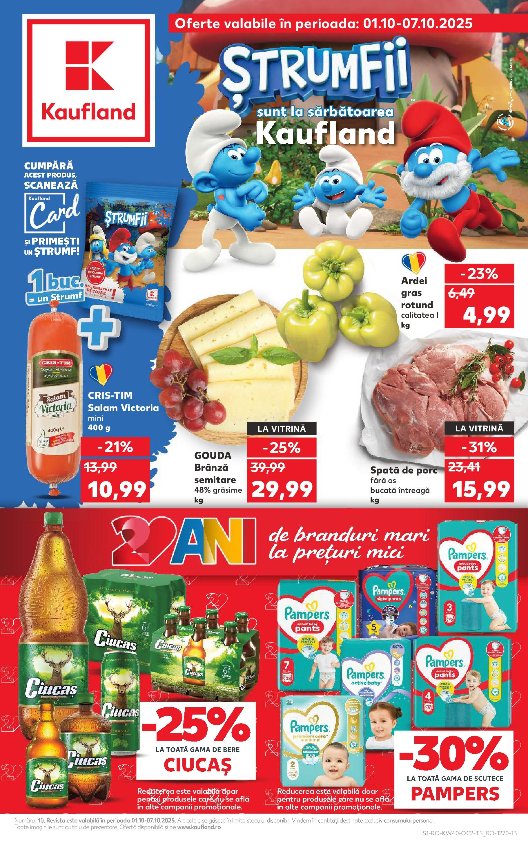 Catalog Kaufland - Miercurea Ciuc 01.10.2025 - Revista si Oferta | Pagină: 1 | Produse: Vitrină, Mici, Scutece, Gouda