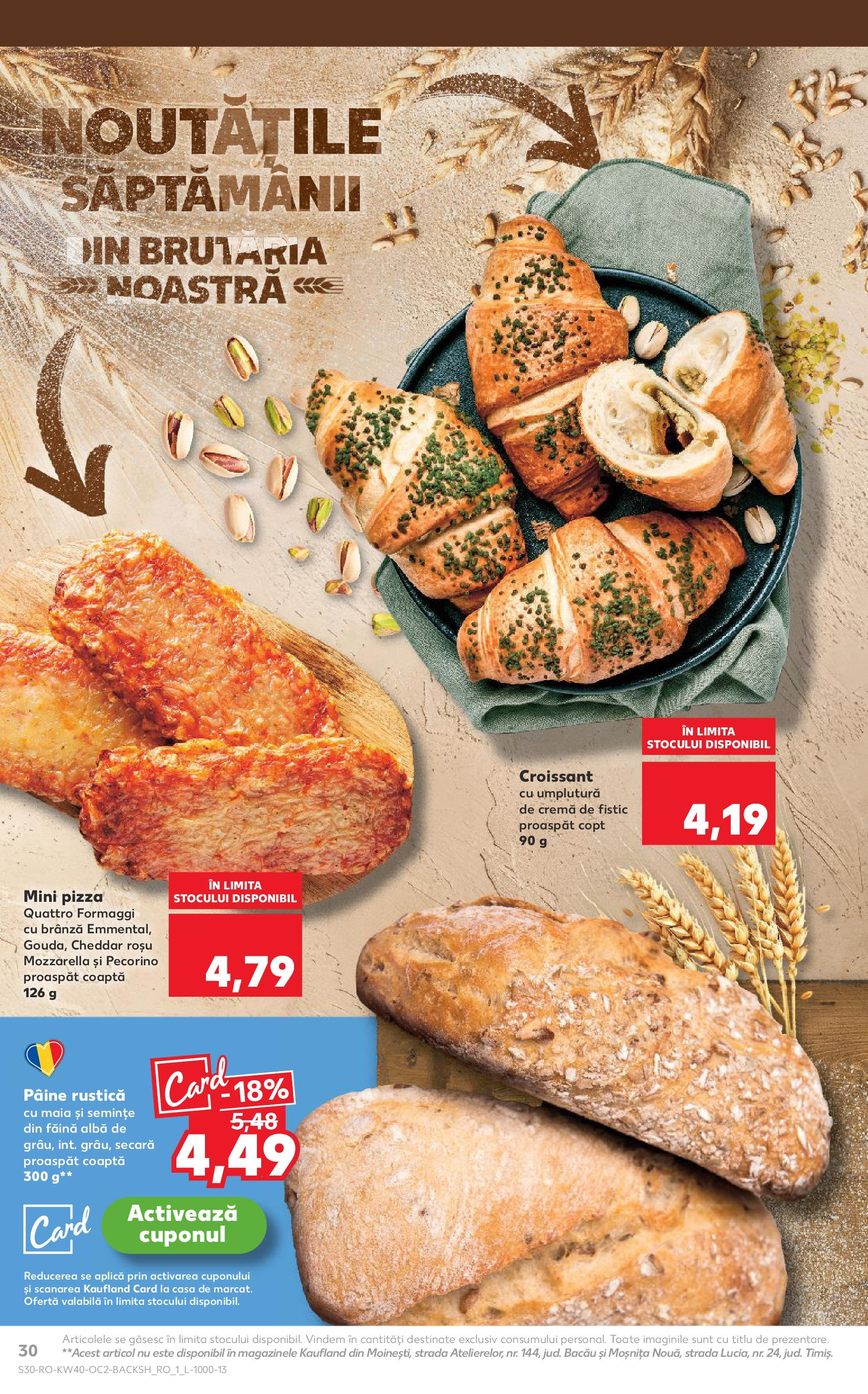 Catalog Kaufland - Tulcea 01.10.2025 - Revista si Oferta | Pagină: 30 | Produse: Mozzarella, Brânză, Pâine, Pizza