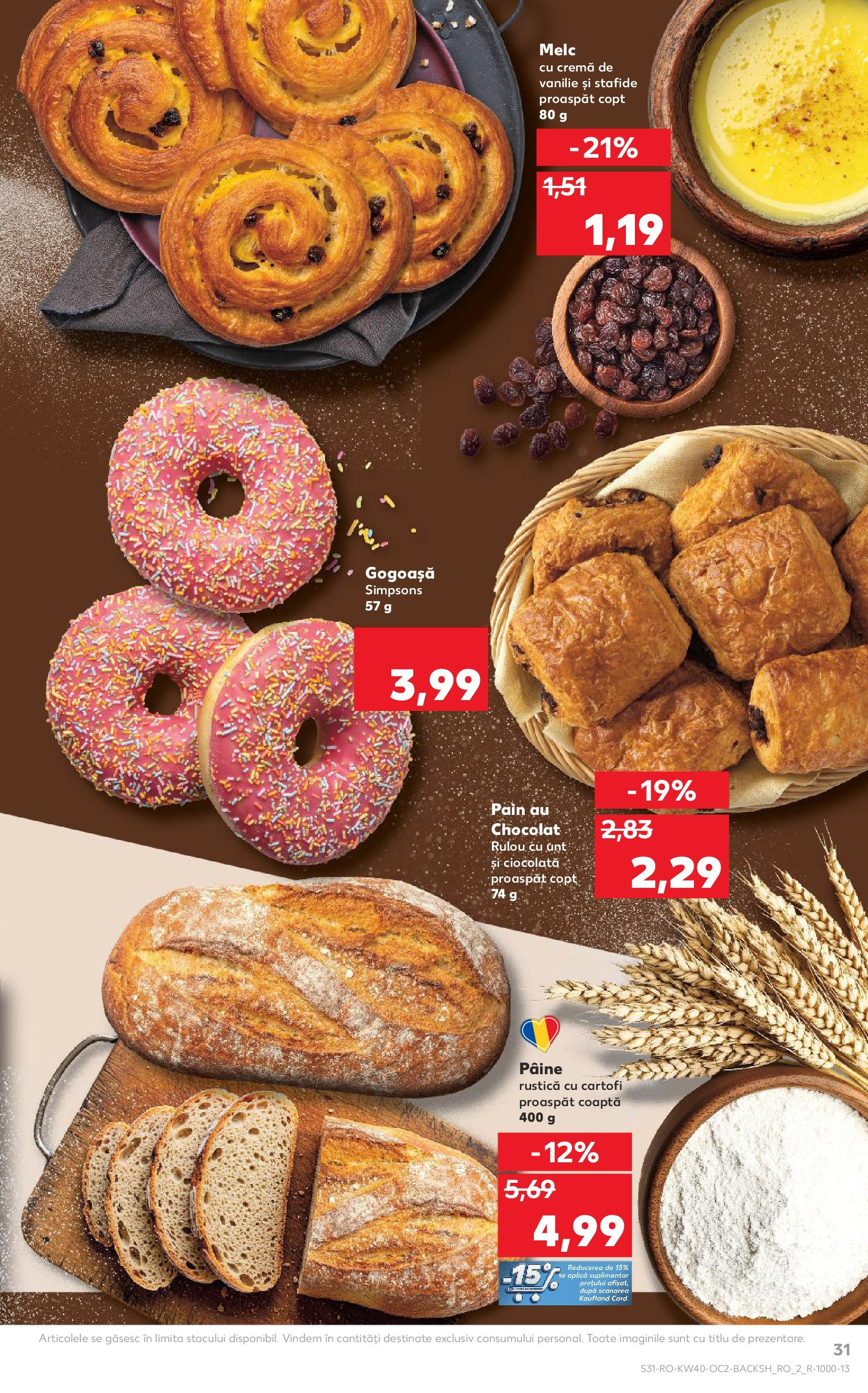 Catalog Kaufland - Tulcea 01.10.2025 - Revista si Oferta | Pagină: 31 | Produse: Divan, Pâine, Stafide, Cartofi