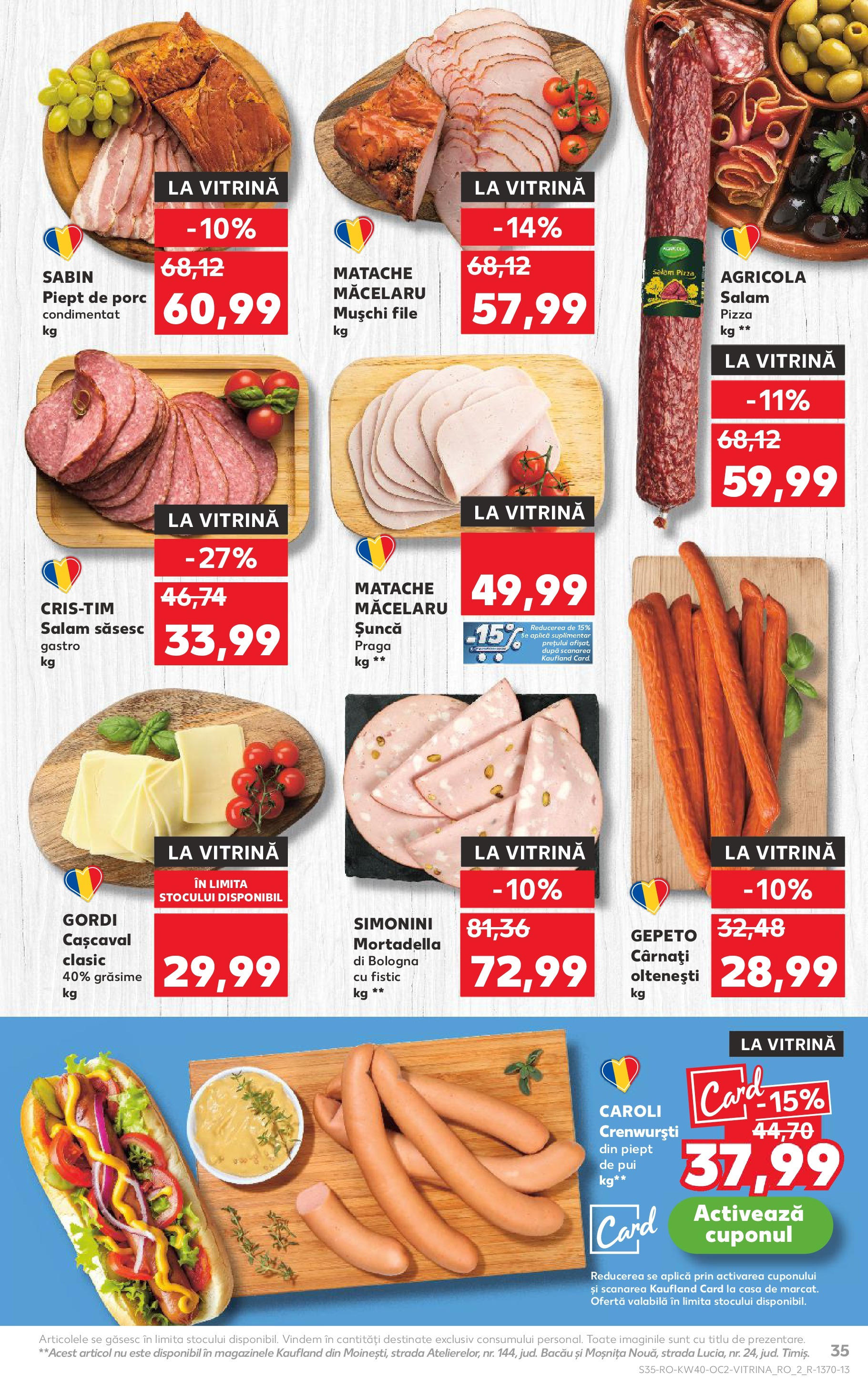 Catalog Kaufland - Miercurea Ciuc 01.10.2025 - Revista si Oferta | Pagină: 35 | Produse: Cașcaval, Salam, Fistic, Cârnați