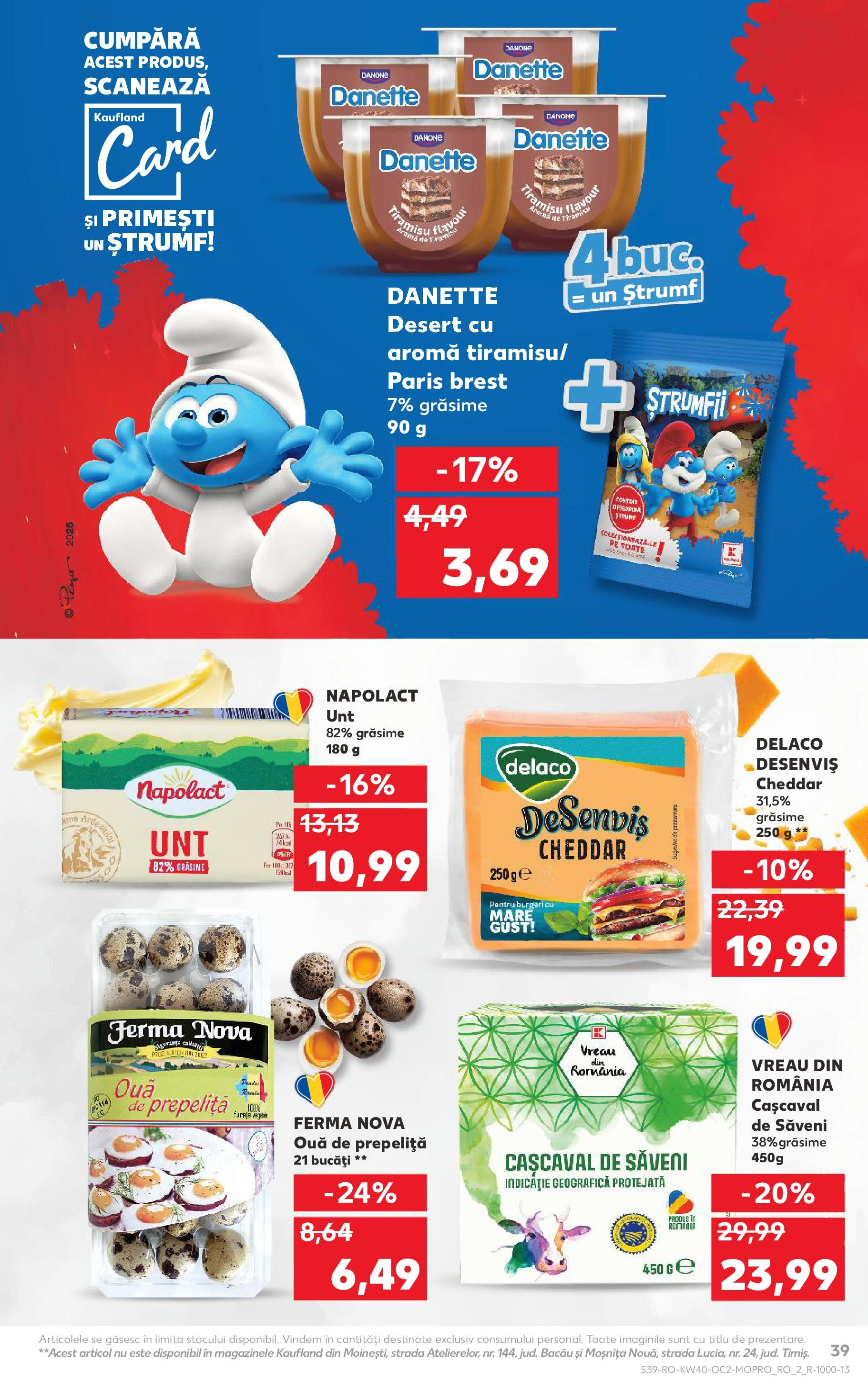 Catalog Kaufland - Tulcea 01.10.2025 - Revista si Oferta | Pagină: 39 | Produse: Light Kedi Konservesi, Cașcaval, Unt, Ouă