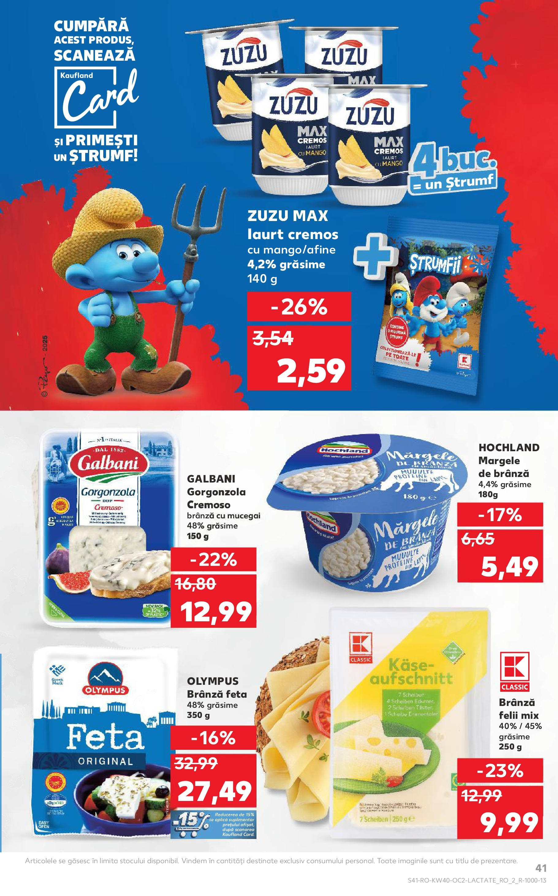 Catalog Kaufland - Tulcea 01.10.2025 - Revista si Oferta | Pagină: 41 | Produse: Masaüstü kılıfı, Brânză, Brânză cu mucegai, Mango