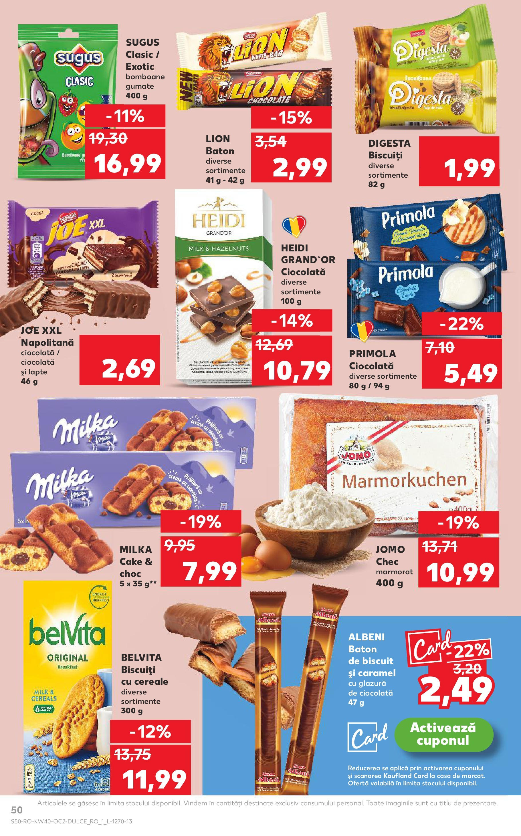 Catalog Kaufland - Tulcea 01.10.2025 - Revista si Oferta | Pagină: 50 | Produse: Cremă, Ciocolată, Cereale, Cacao