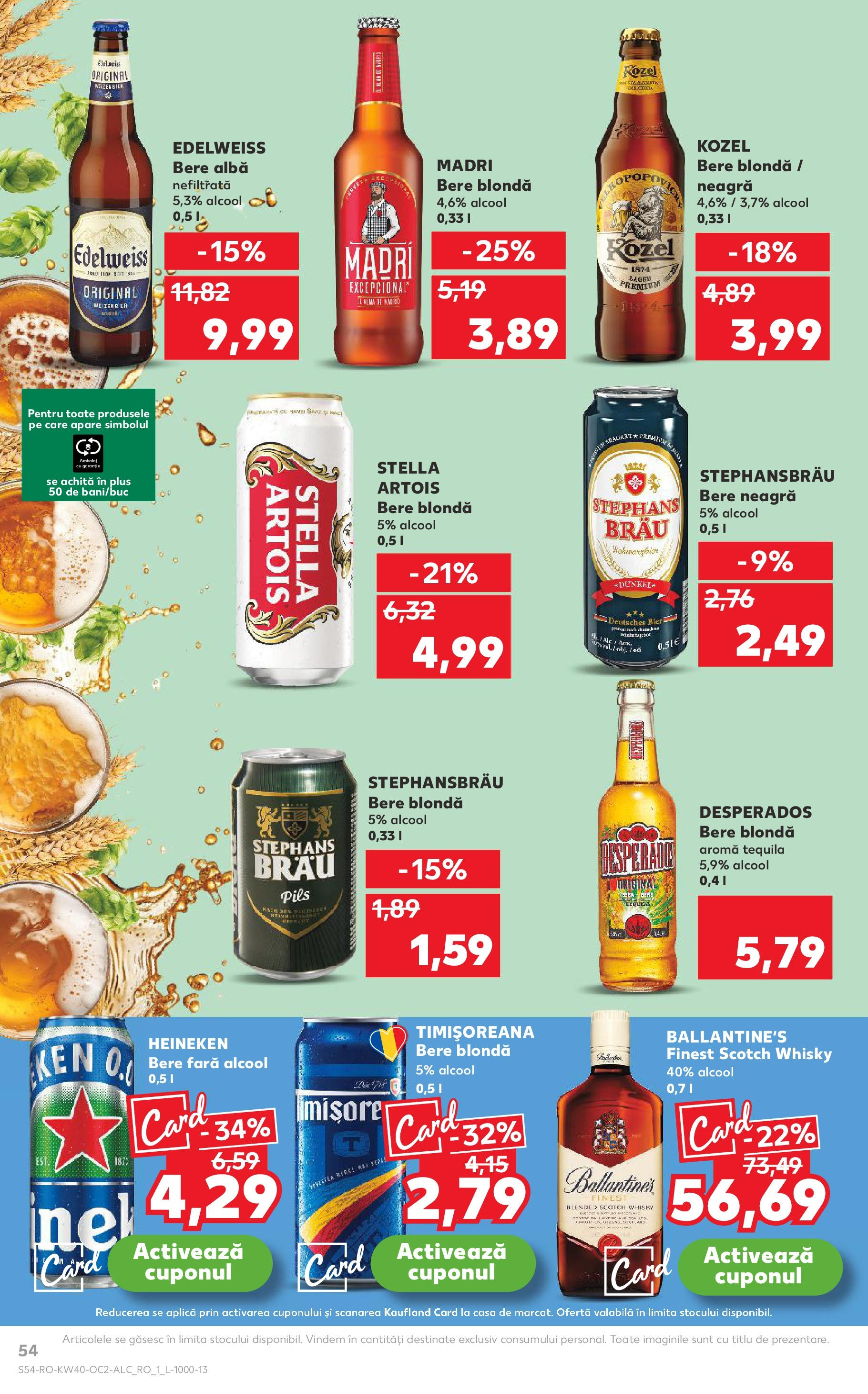 Catalog Kaufland - Tulcea 01.10.2025 - Revista si Oferta | Pagină: 54 | Produse: Eğitim çantaları, Bere