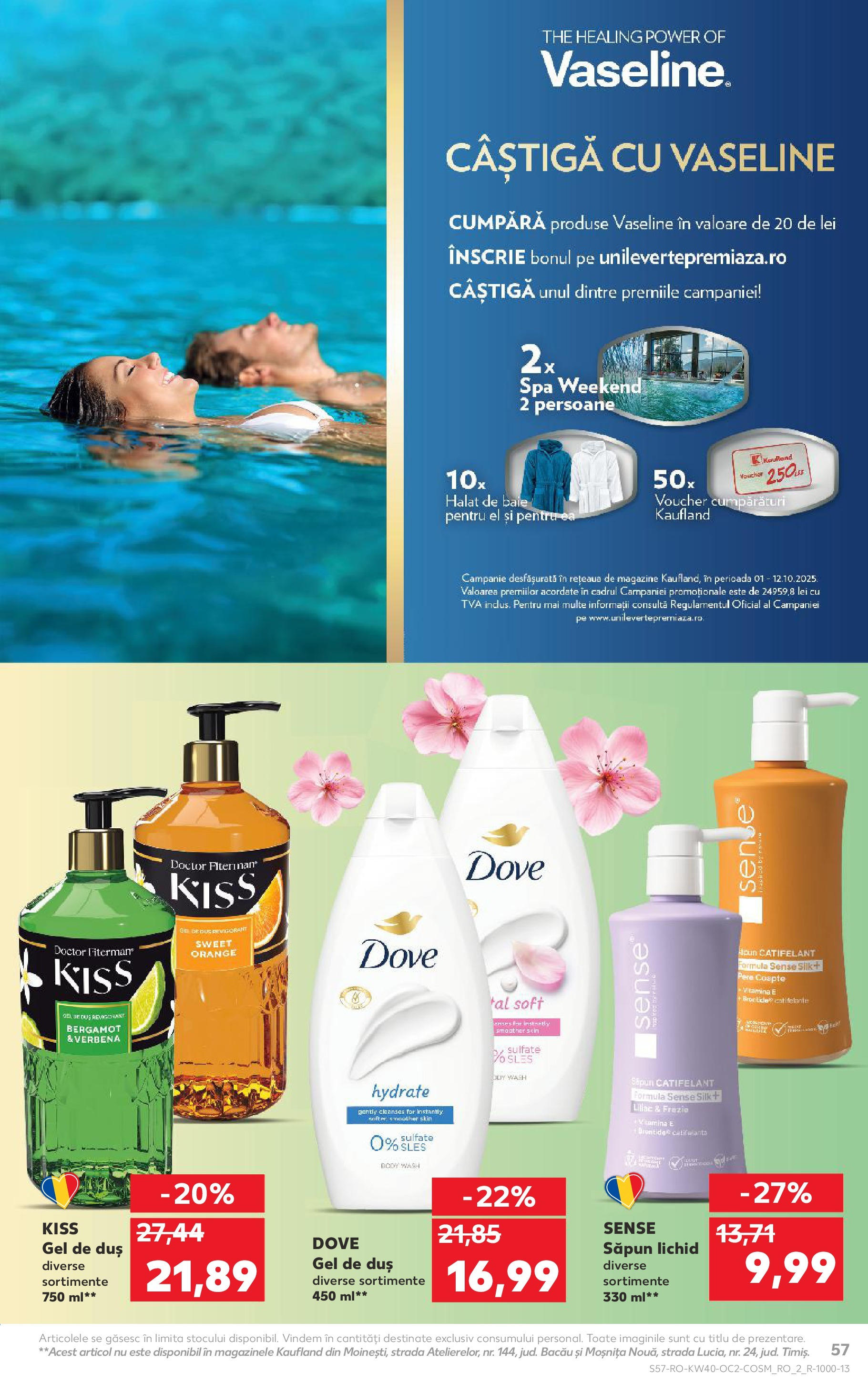 Catalog Kaufland - Tulcea 01.10.2025 - Revista si Oferta | Pagină: 57 | Produse: Body, Duș, Săpun, Săpun lichid