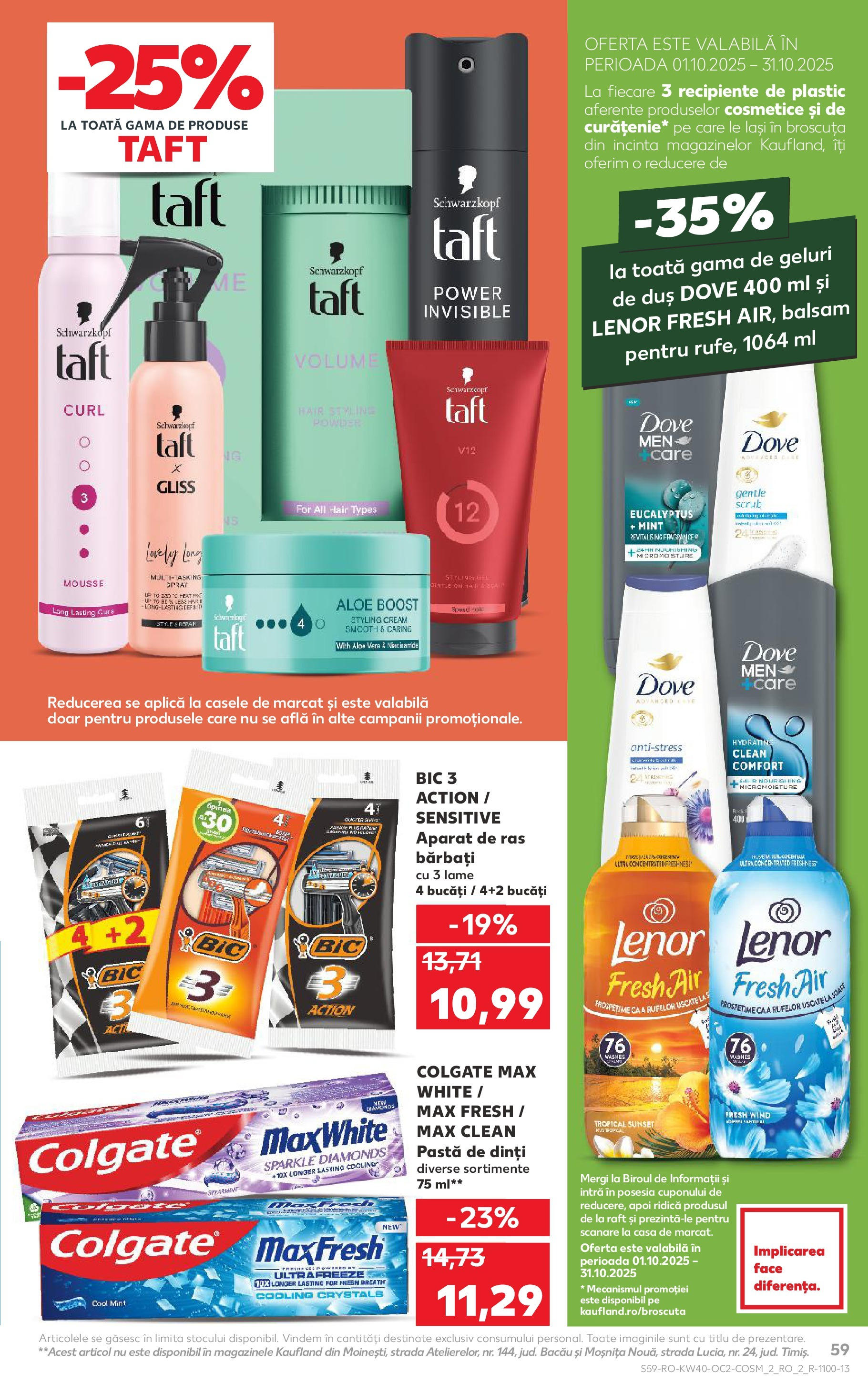 Catalog Kaufland - Ploiești 01.10.2025 - Revista si Oferta | Pagină: 59 | Produse: Scrub, Aparat De Ras, Raft, Pastă de dinți