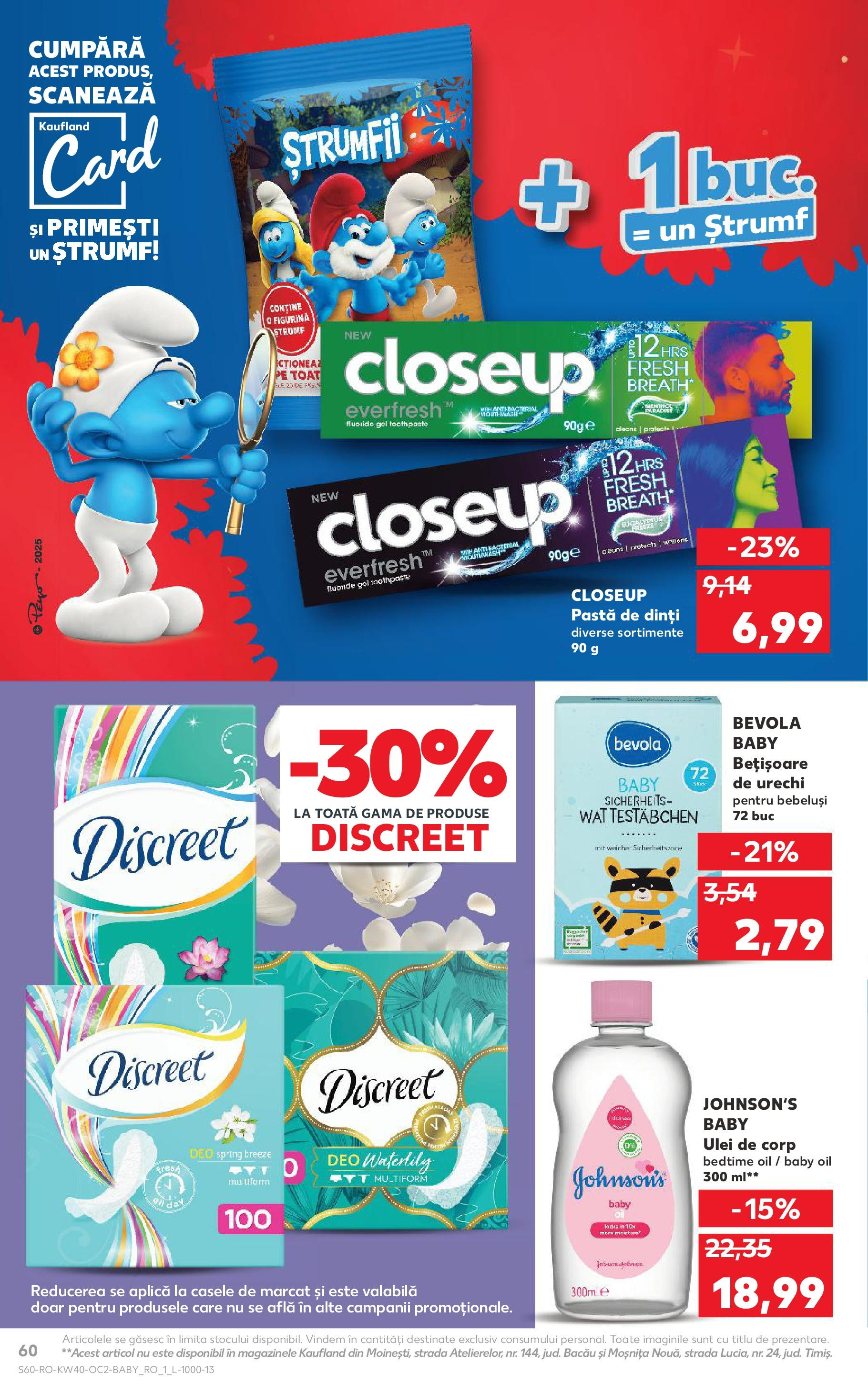 Catalog Kaufland - Tulcea 01.10.2025 - Revista si Oferta | Pagină: 60 | Produse: Ulei de corp, Ulei, Pastă de dinți