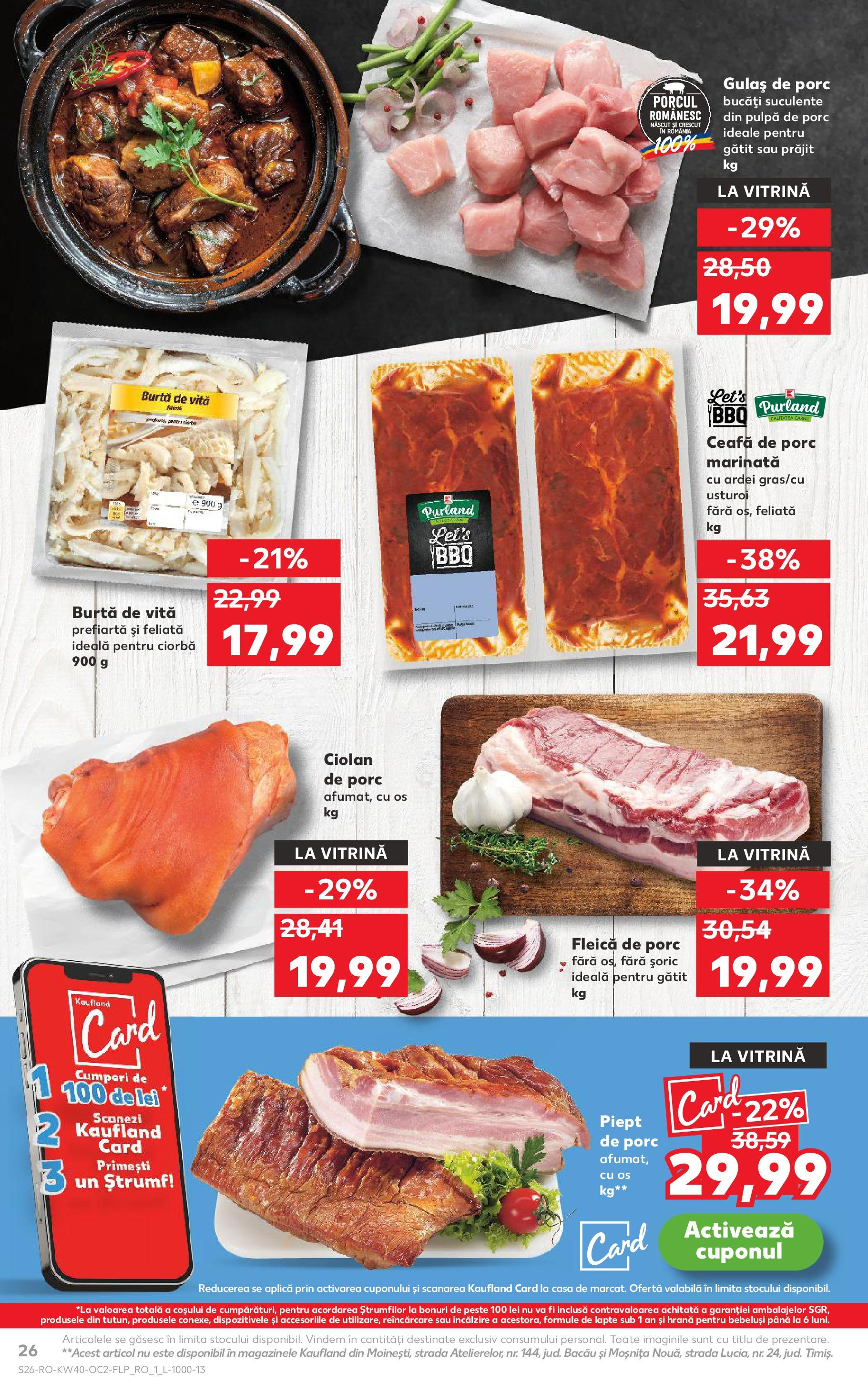 Catalog Kaufland - Tulcea 01.10.2025 - Revista si Oferta | Pagină: 26 | Produse: Vitrină, Pește, Gulaș, Usturoi