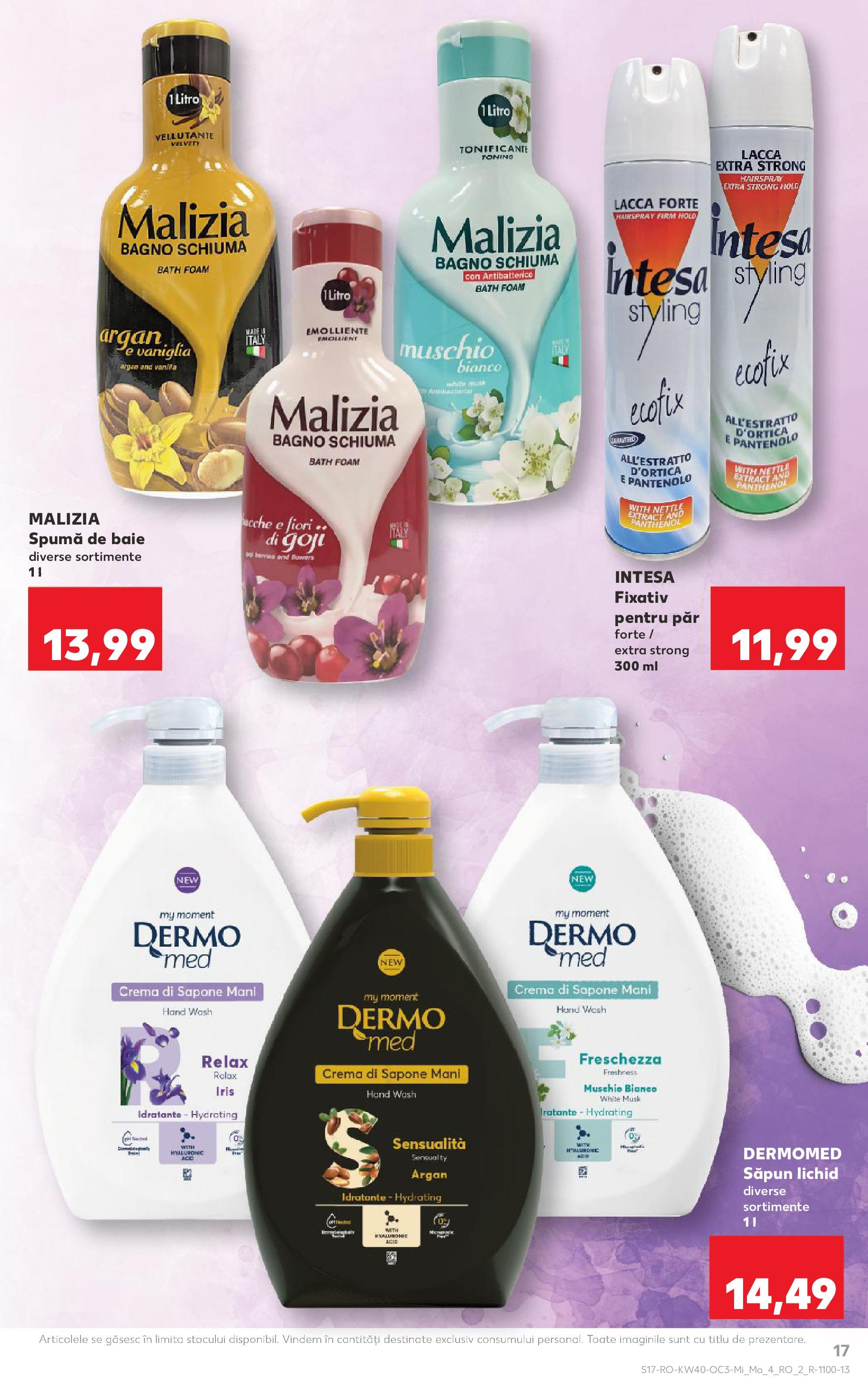 Catalog Kaufland - Ploiești 01.10.2025 - Revista si Oferta | Pagină: 17 | Produse: Cremă, Săpun, Spumă de baie, Săpun lichid